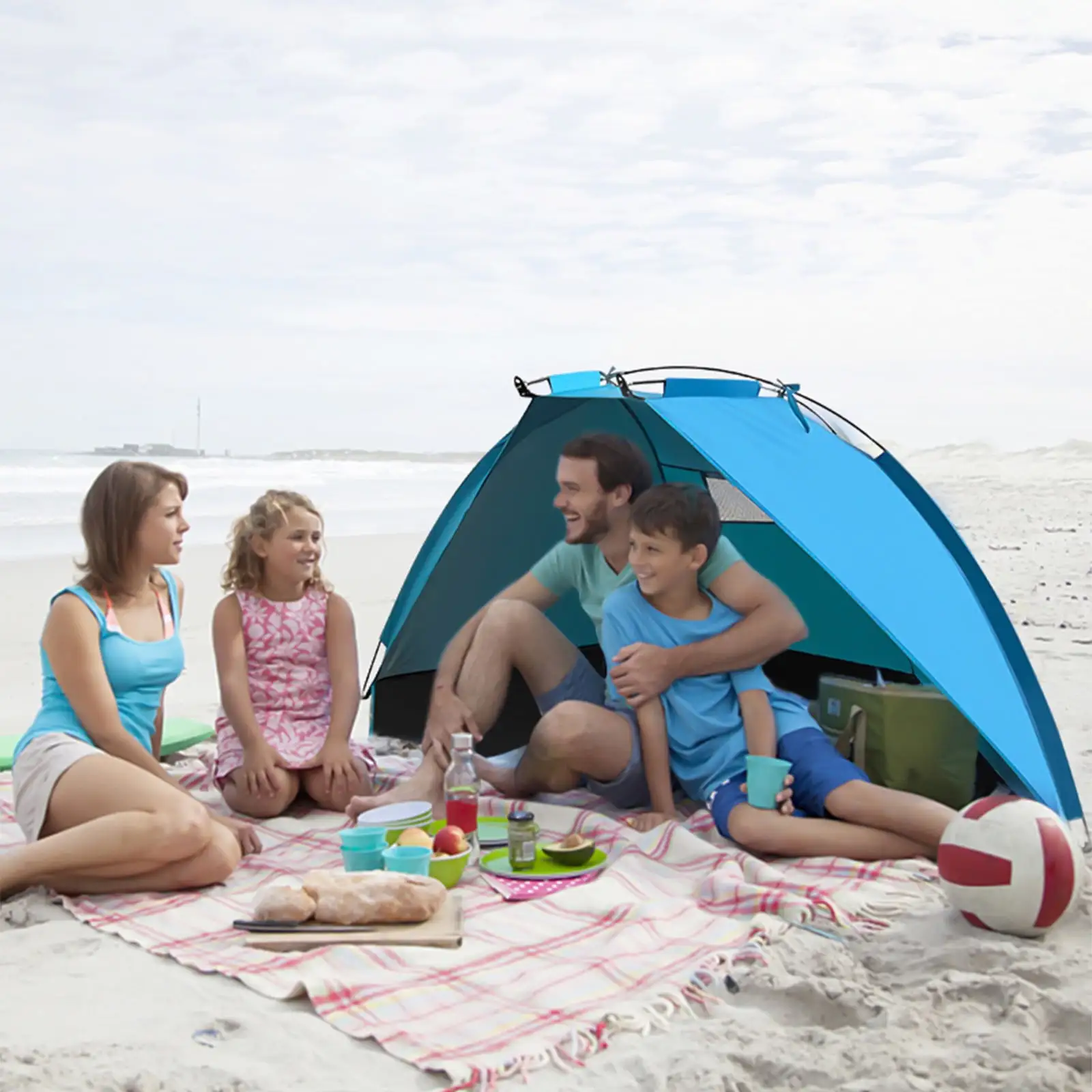 Dopebox High-Density Shade Cloth Canopy. Triangle Sun Shade Sail. Rectangular Shade Sail. Outdoor Porch Shade. for Deck. Car Port. Playground (Blue)