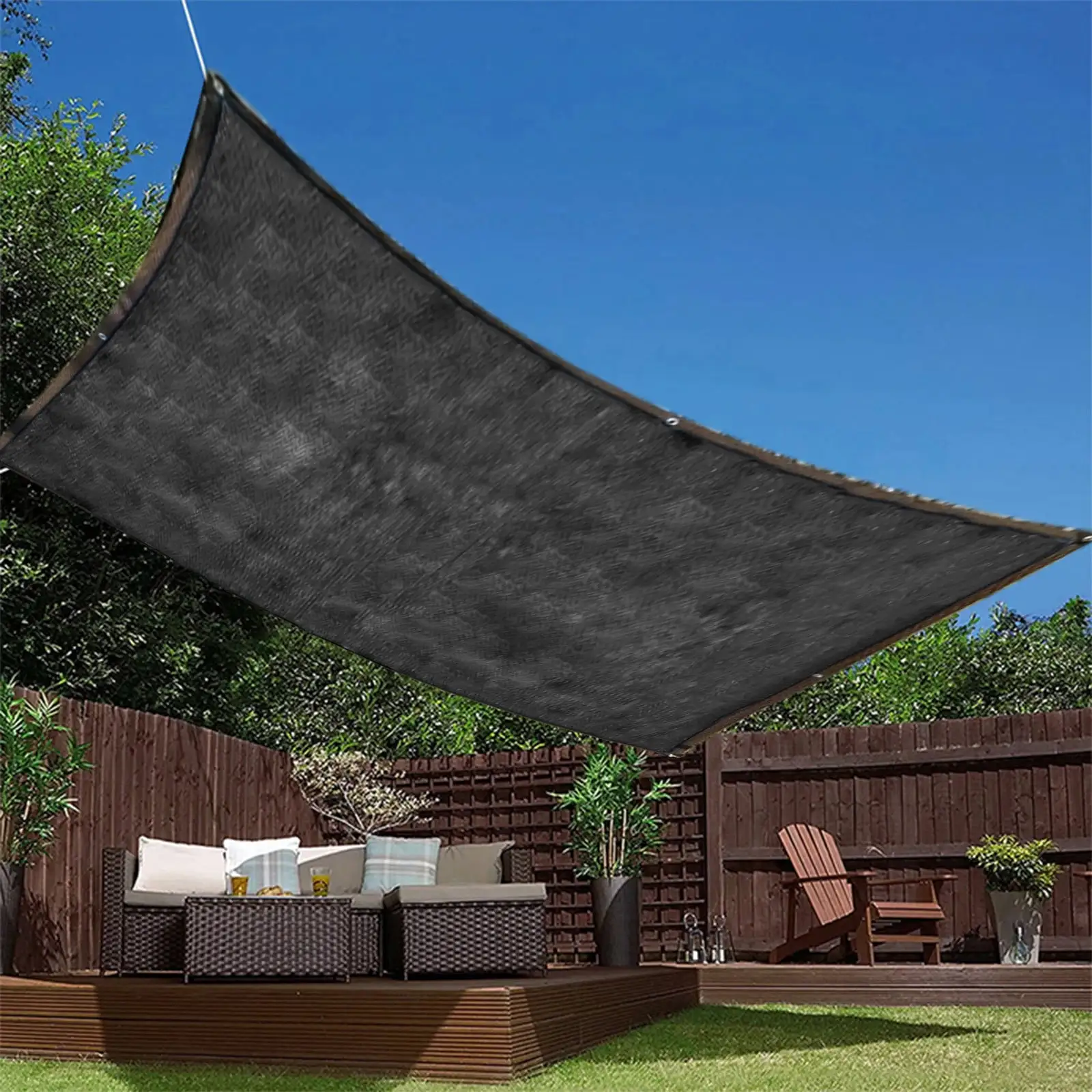 Dopebox Rectangle Canopy Shades. Patio Shade Sails. Triangle Sail Shade. Sun Blocking Shades. Patio Shades for Backyard (2x4M)