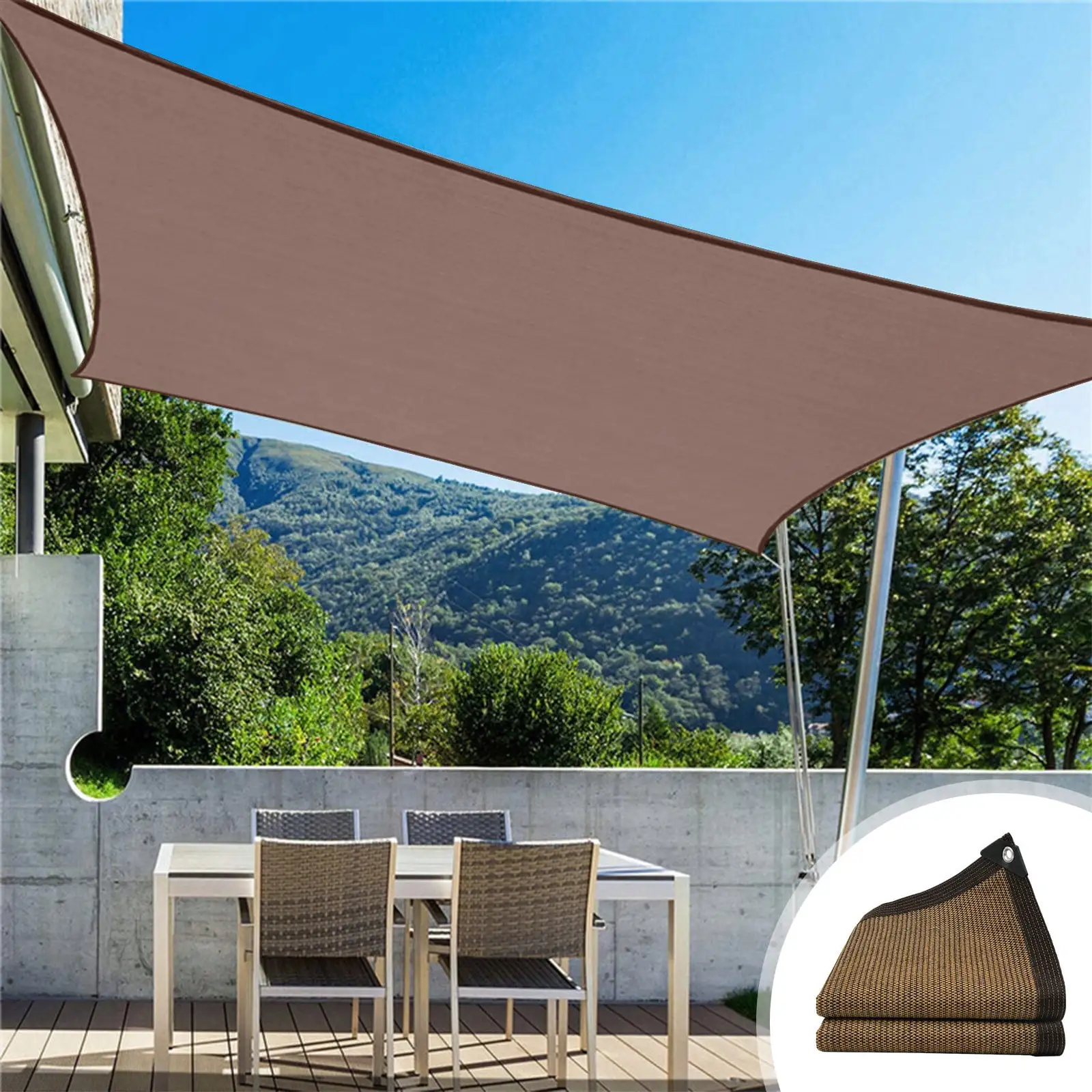 Dopebox UV Block Shade Canopy. Sun Shade Canopy Outdoor Rectangle. Sun Shade Awning Cover. Patio Covers for Shades. Privacy Shade for Outdoor Patio (2mx6m)