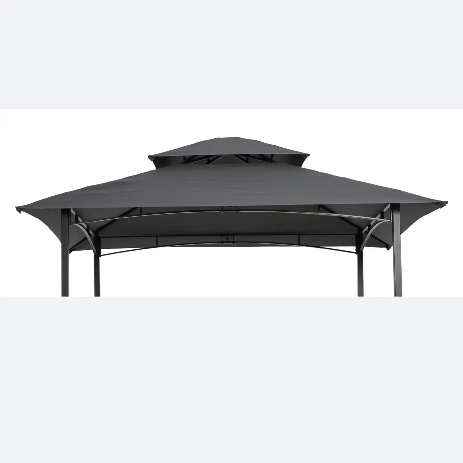 Double Tiered 8x5Ft Grill Gazebo Replacement Canopy Durable and Weather Resistant BBQ Tent Roof Top Cover for Outdoor Cooking Area