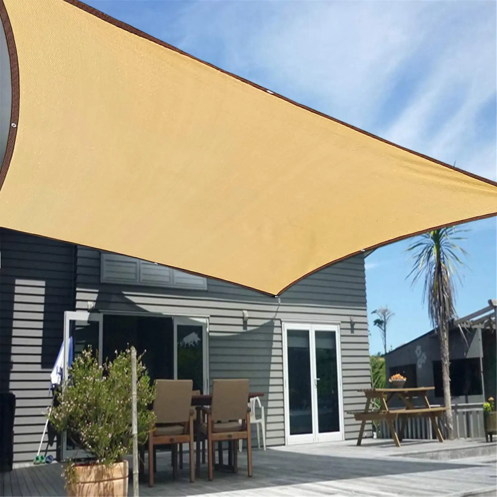 Dpityserensio Sun Shade Canopy.Outdoor Sunshade Swimming Pool Sun Awning 95% Sunshine Protection Rectangle Shade Canopy Sunshine Block for Patio Garden Outdoor Facility