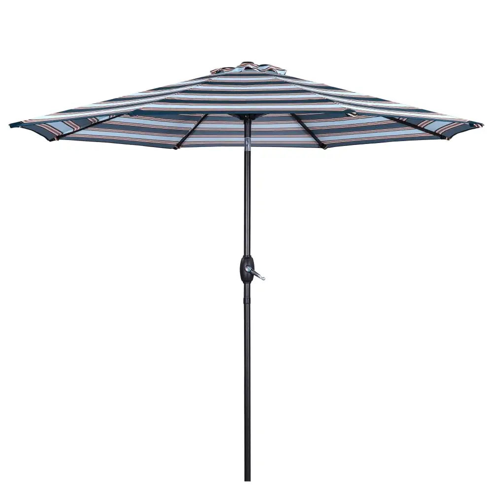 DremFaryoyo Black And Umbrella Outdoor Patio Adjustable 9 Ft Patio Umbrella With Tilt Beach Garden