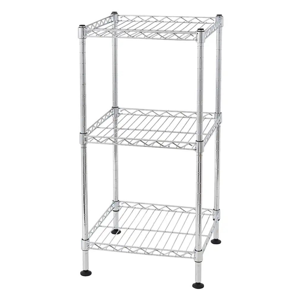 Dtwnek 3 Tier Steel Wire Shelving Tower Rack Shelf