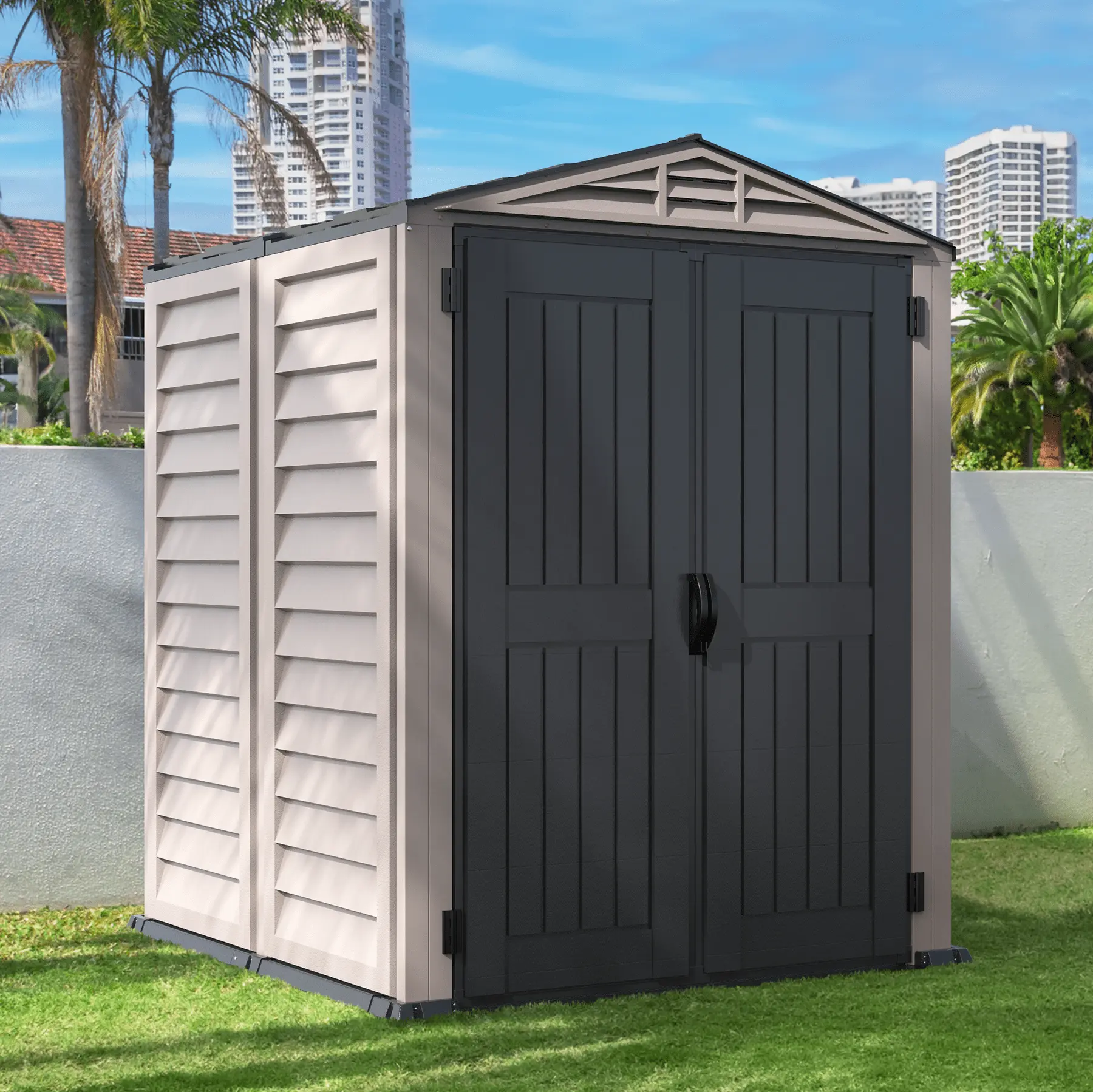 Duramax 5x5 YardMate Plus Vinyl Storage Shed w/ Molded Floor