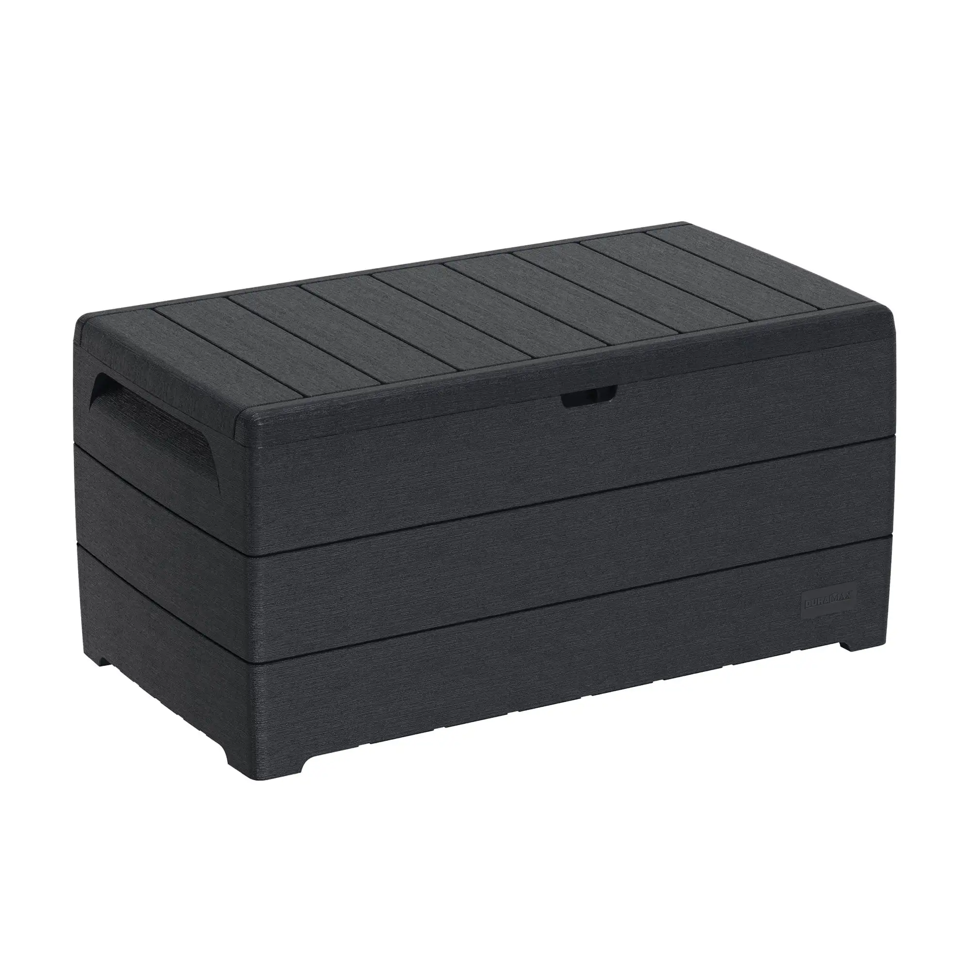 Duramax CedarGrain Durabox 110 Gallon Outdoor Deck Storage Box Bench. Grey