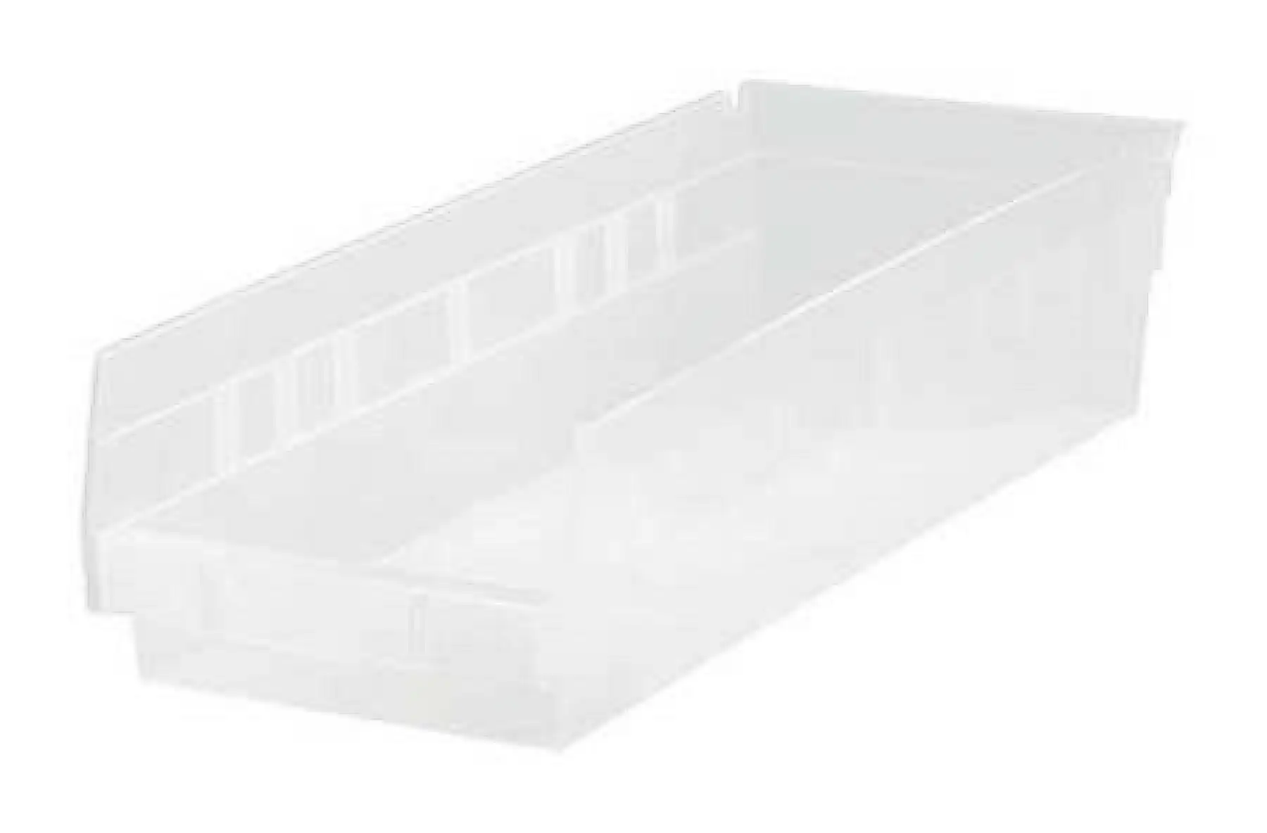 ECONOMY SHELF BIN. 17-7/8 IN. X 8-3/8 IN. X 4 IN.. CLEAR per 5 Each