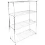 EEPHO Simple Deluxe Heavy Duty 4-Shelf Shelving Unit with Wheel and Adjustable Feet. 36''(L) x14''(W) x54''(H). Chrome