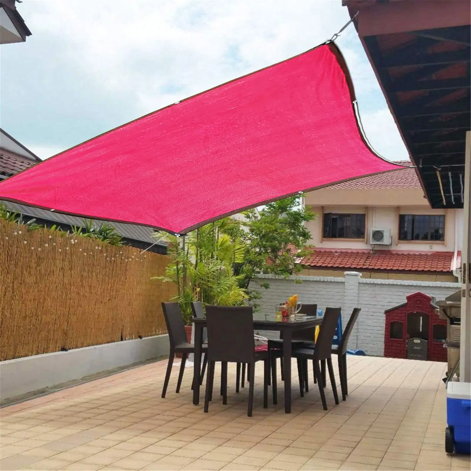 ESULOMP Sun Shade Sail Rectangle 9.8FT Waterproof Outdoor Garden Patio Party Sunscreen Awning Canopy 95% UV Block