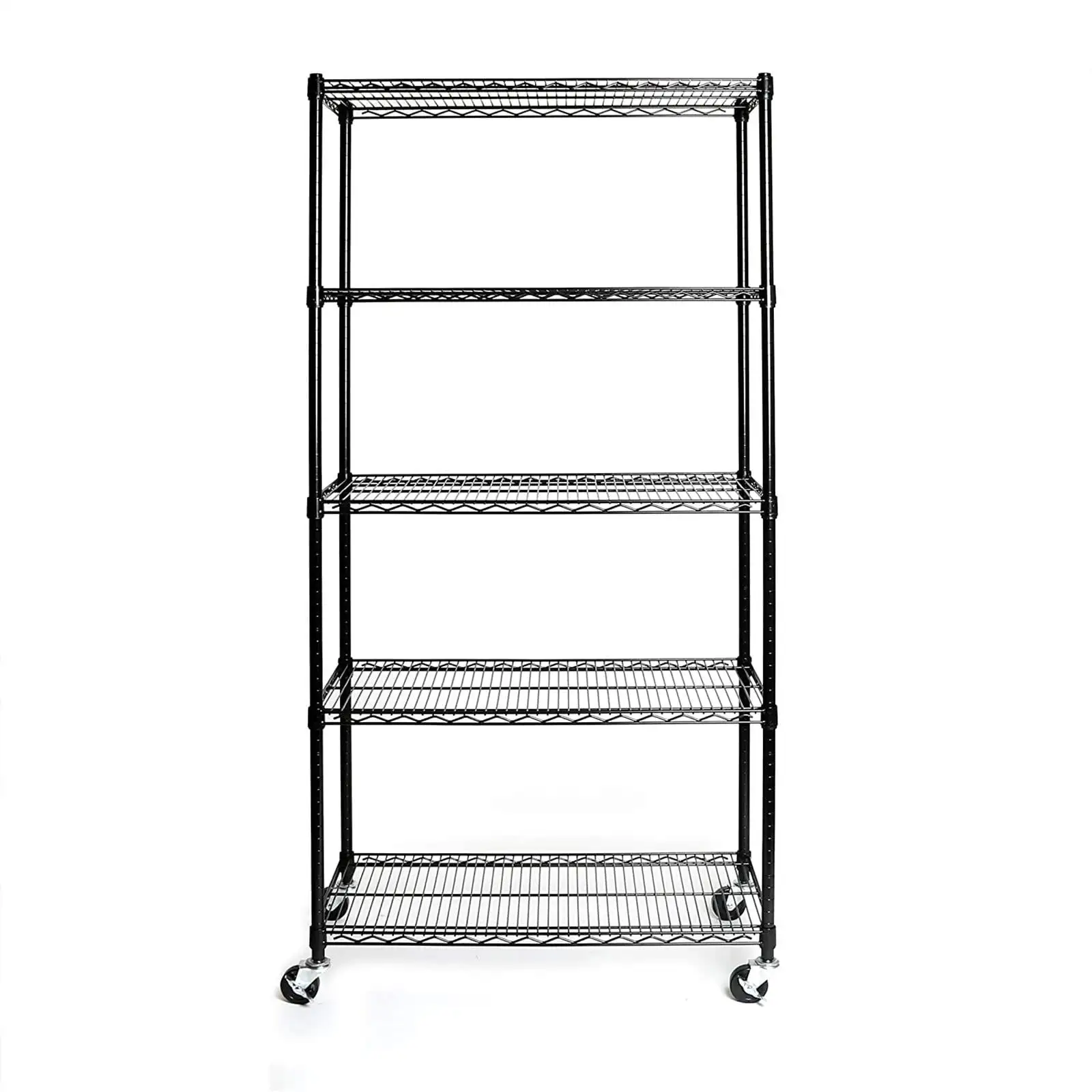 EasingRoom 35D x 18W x 71H 5-Shelf Wire Shelving Unit Heavy Duty Chrome. 200 lb Capacity Per Shelf