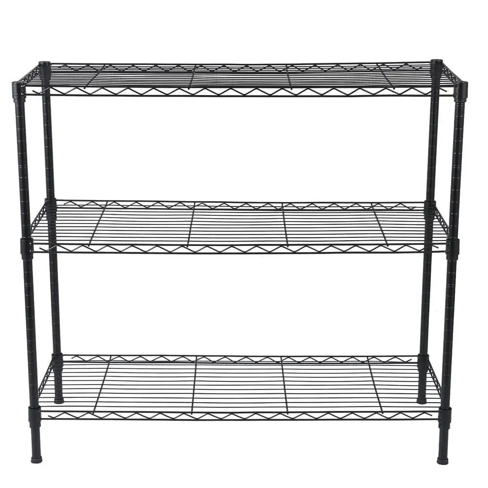 EasingRoom Heavy Duty 3-Tier Storage Wire Shelving Rack Unit. 35D x 12W x 31.5H