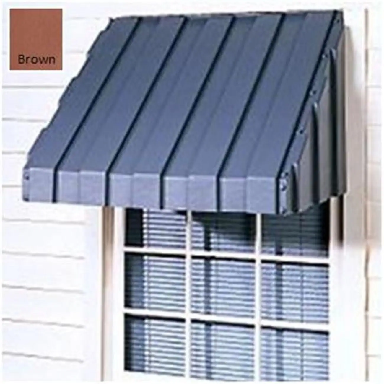 East Iowa Plastics Window Awning 42 in. Brown