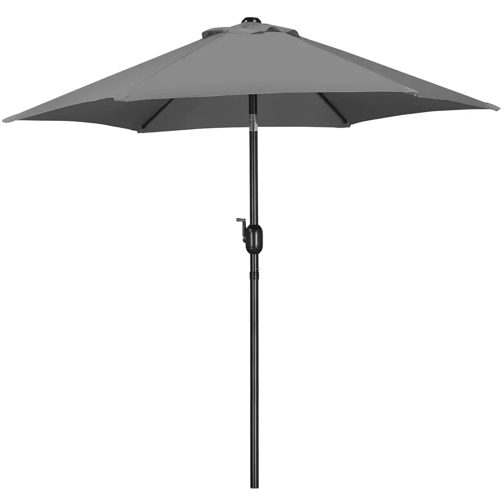 Easyfashion 7.5ft Patio Outdoor Umbrella. Gray