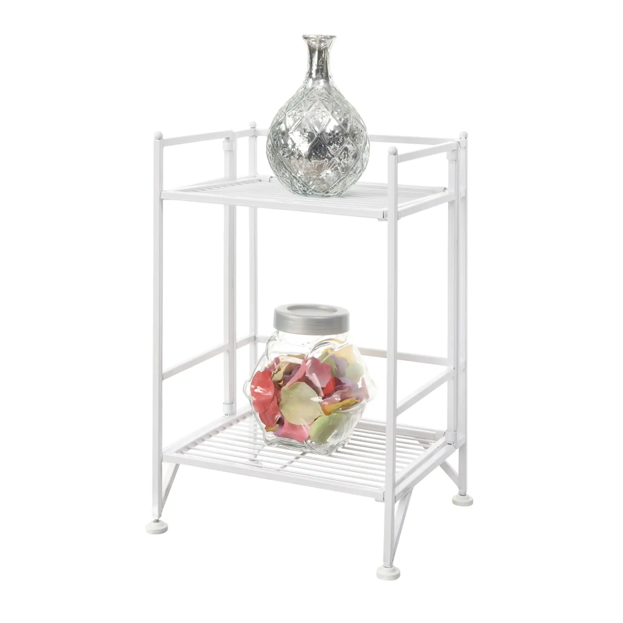 Ergode Xtra Storage 2 Tier Folding Metal Shelf