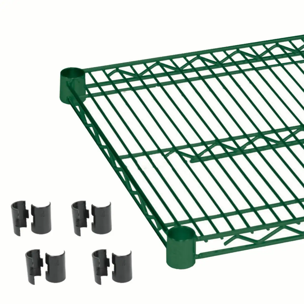 Excellante Epoxy coating wire shelves 14 x 30 with 4 set plastic chip. comes in 2 shelves