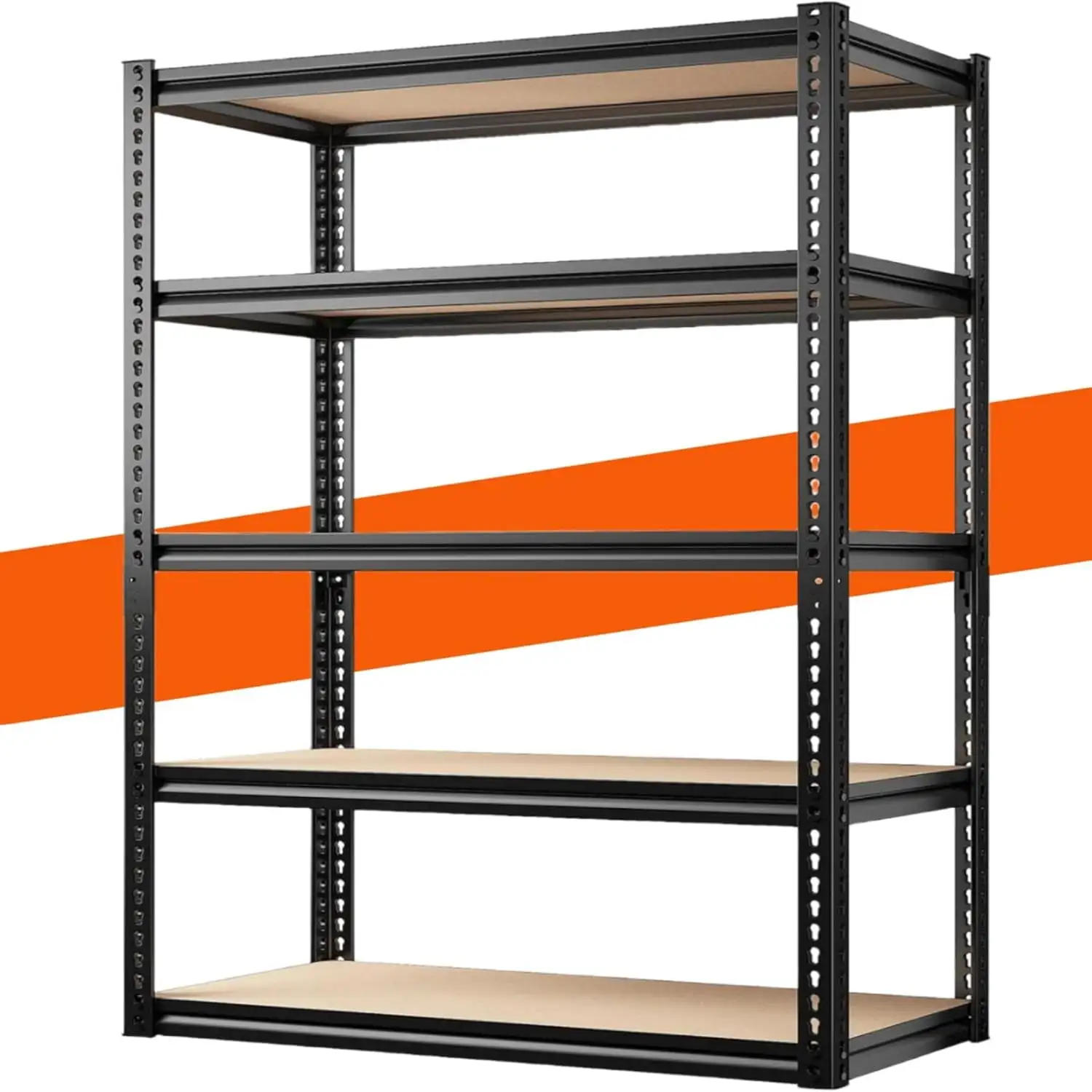 FETON 72 Garage Shelving Heavy Duty Storage Shelves 2000LBS Garage Shelves 5 Tier Metal Storage Shelving Unit Adjustable Garage Storage Shelves for Craft Warehouse Pantry Basement 72''*35.5''*11.8''