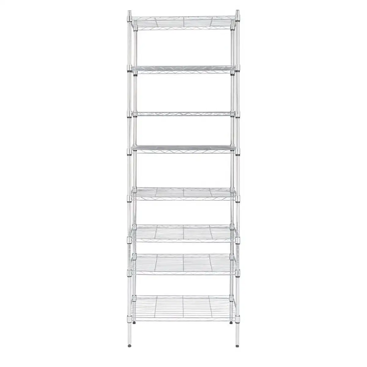 Fithood 8-Tier Wire Shelving Unit Adjustable Steel Wire Rack Chrome