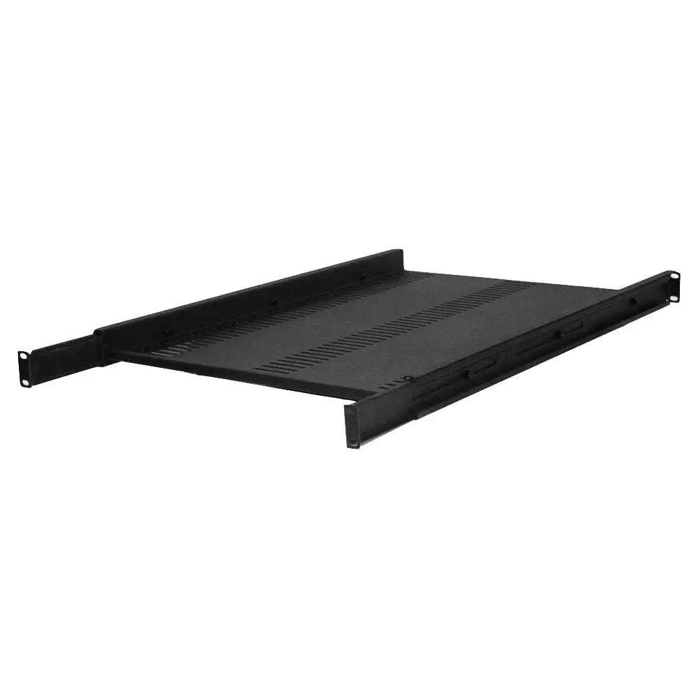 Fixed Vented Heavy Duty Shelf. 1U. 19 x 26D. Black