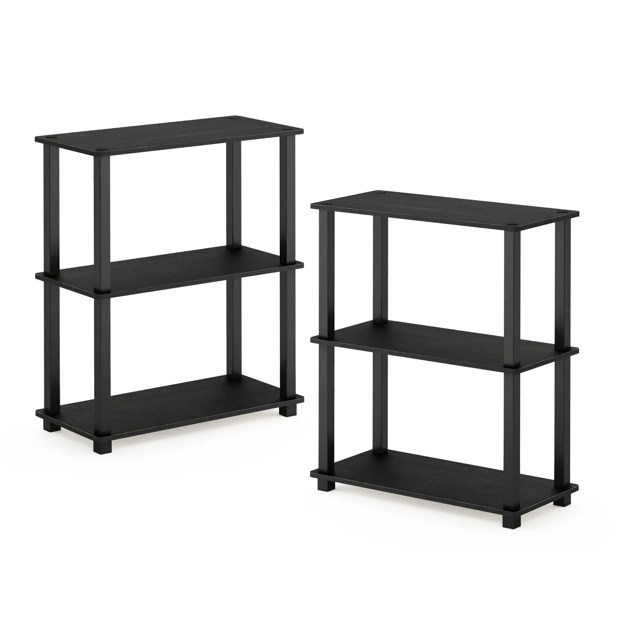 Furinno 23.6W x 11.4D x 29.6H 3-Shelf Freestanding Shelves. Black