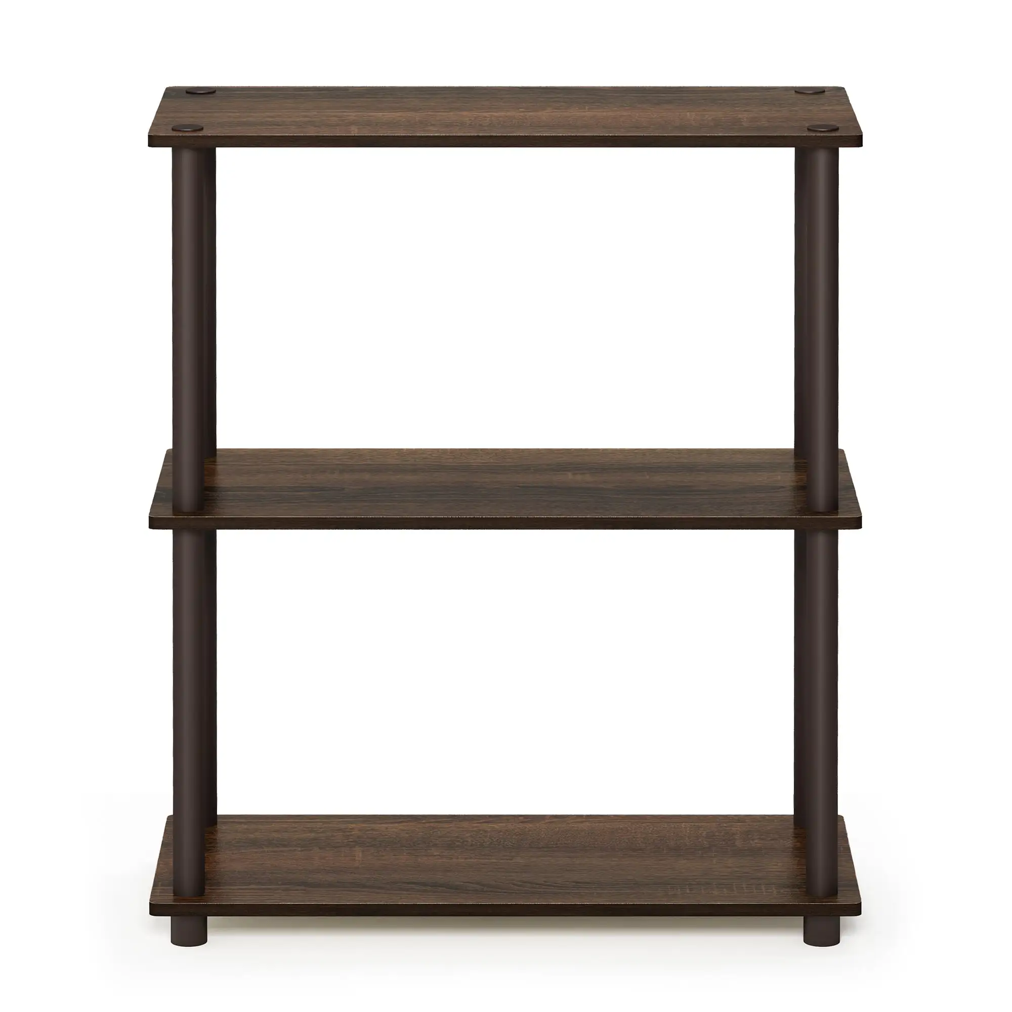 Furinno 23.6 W x 11.6 D x 29.5 H 3-Shelf Decorative Shelves. Brown