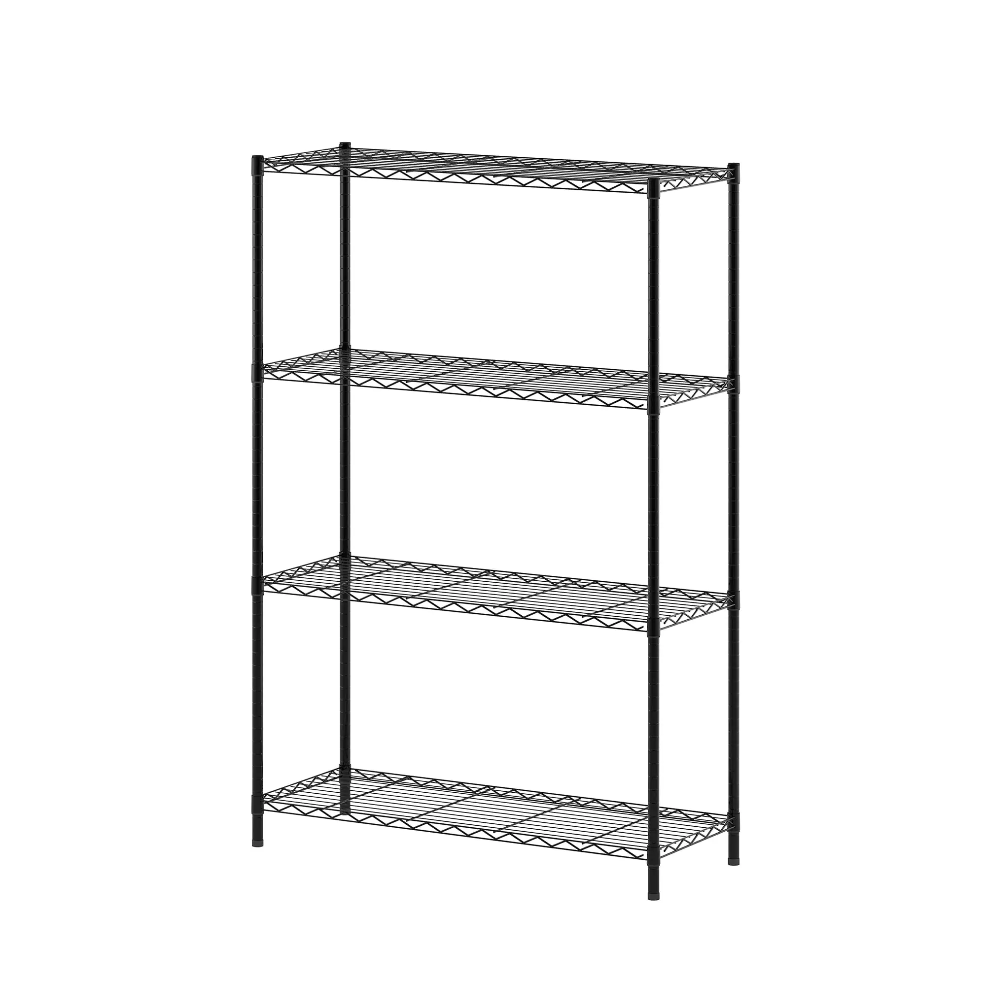 Furinno Wayar 4-Tier Metal Storage Shelf Rack. 36 x 14 x 54. Black