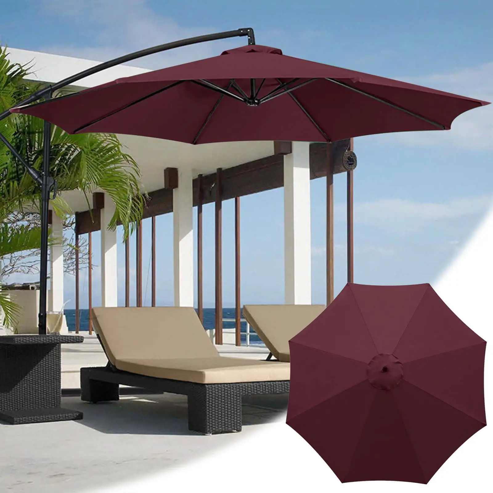 GAZHEK Warehouse Clearance Sale Cheap Outdoor Courtyard Umbrella Surface Polyester Sunshade Umbrella Sunscreen And Rainproof Fabric Garden Pillar Umbrella Fabric