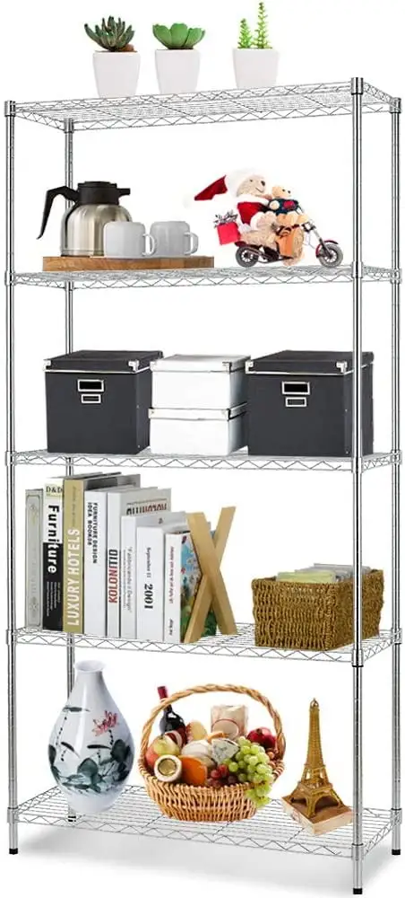 GFVCNIO Metal Wire Shelving Unit NSF Heavy Duty 6-Tier Height Adjustable Utility Steel Shelves 42"L x 16"W x 72"H Commercial Grade Layer Organizer Rack 1500 LBS Capacity Gar