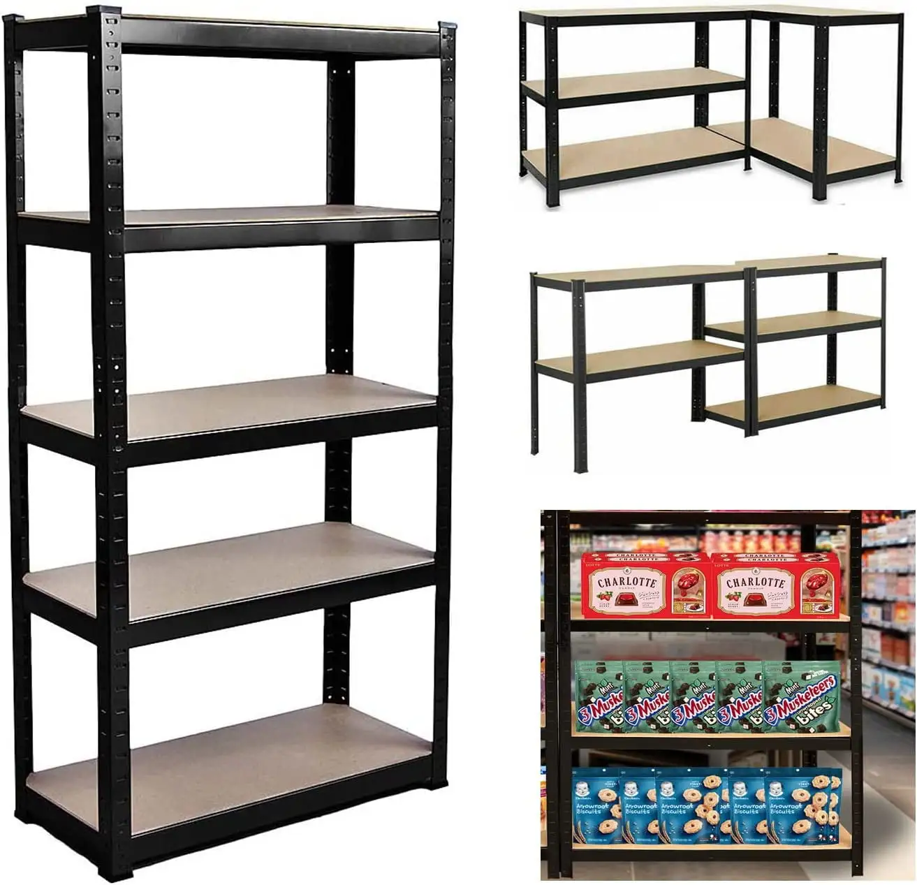 Garage Shelving Units. 5 Tier Metal Shelves for Storage. Storage Shelves Kitchen Shelves Adjustable Metal Shelving Unit Utility Rack Shelves. Heavy Duty 875KG Capacity Pantry Shelves. 35 x 16 x 71