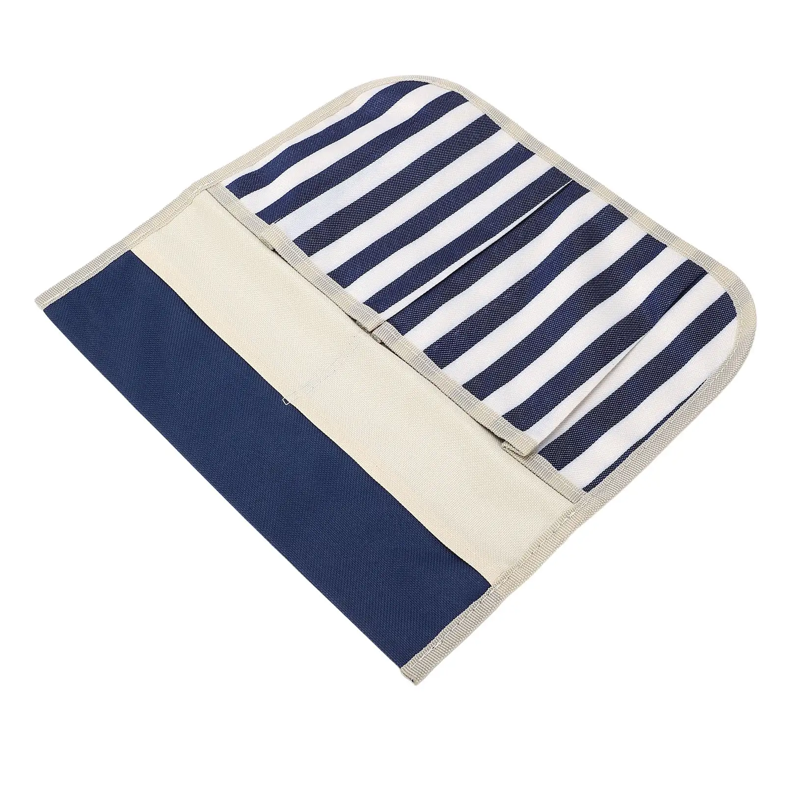 Garden Bench Bag Hanging 600D Oxford Cloth High Capacity Garden Tool Pocket for Scissors Storage Blue Stripe