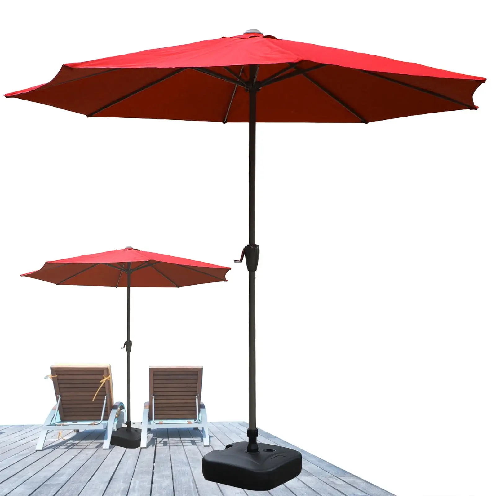 Garden Terrace Courtyard Beach Swimming Pool Market Table 6 Rib Umbrella Placeme Giant Folding Chairs for Adults