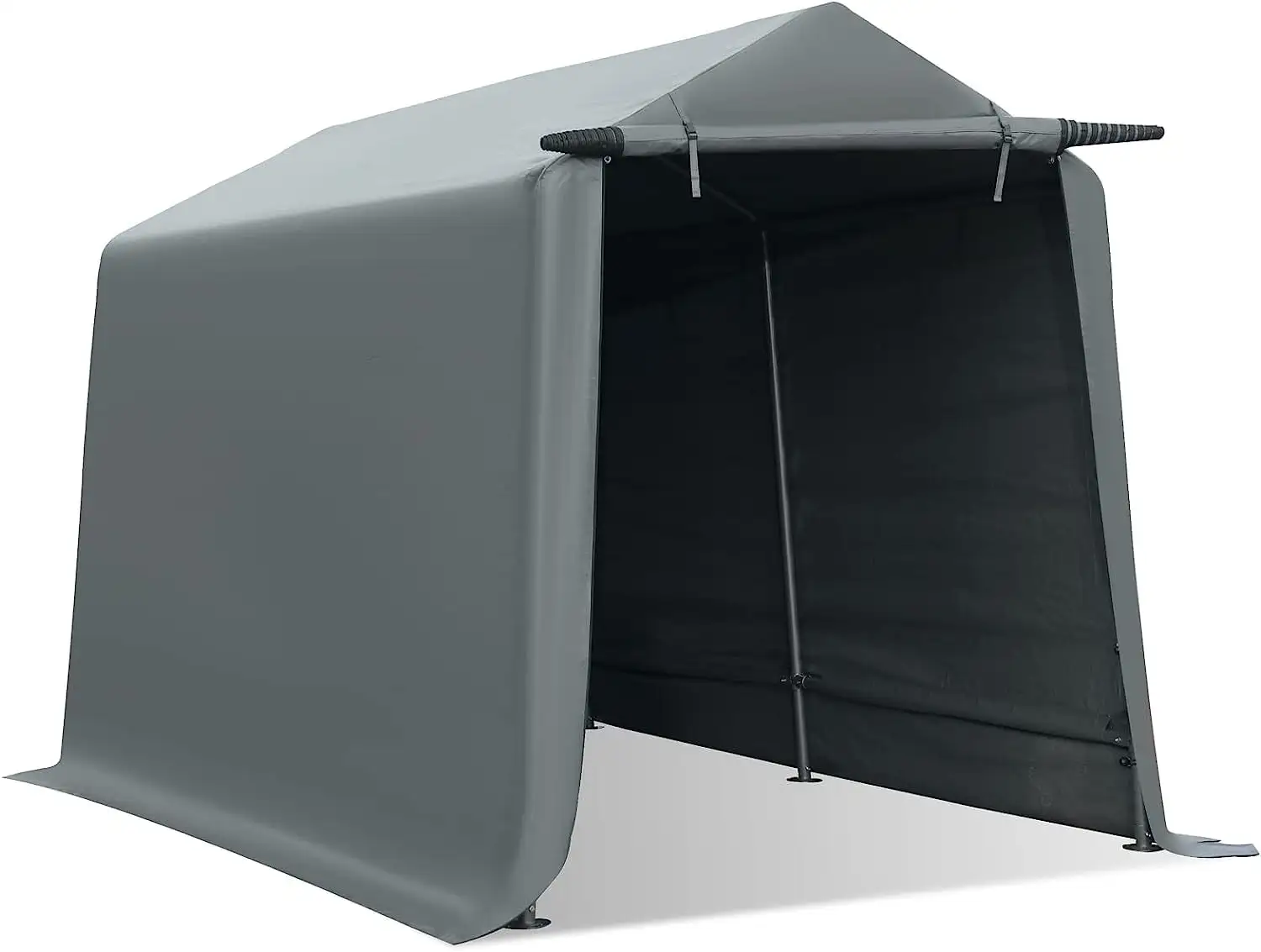 Gardesol 7x12 ft Storage Shelter. Portable Carport with Roll-up Zipper Door for Motorcycle. ATV. Bike or or Garden Tools. Gray