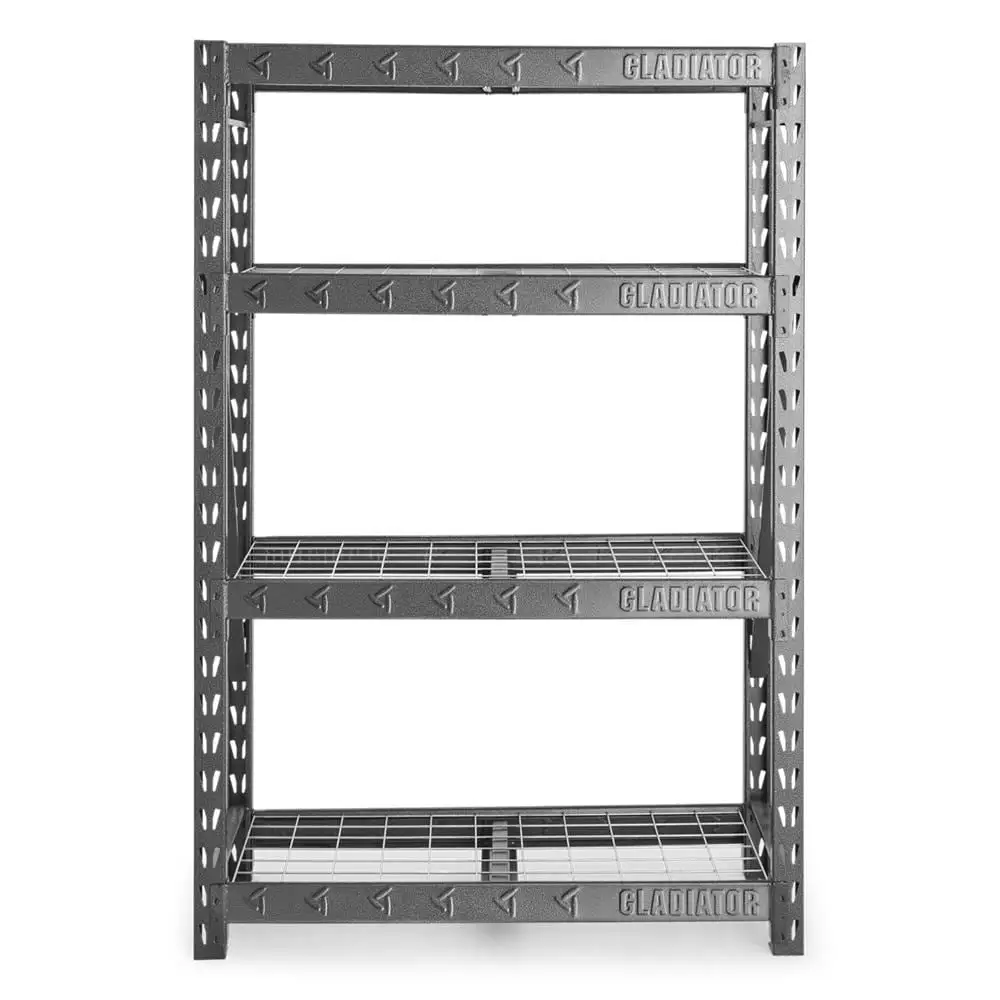 Gladiator Gars484teg 48 Wide 3 Shelf Metal Heavy Duty Rack - Hammered Granite