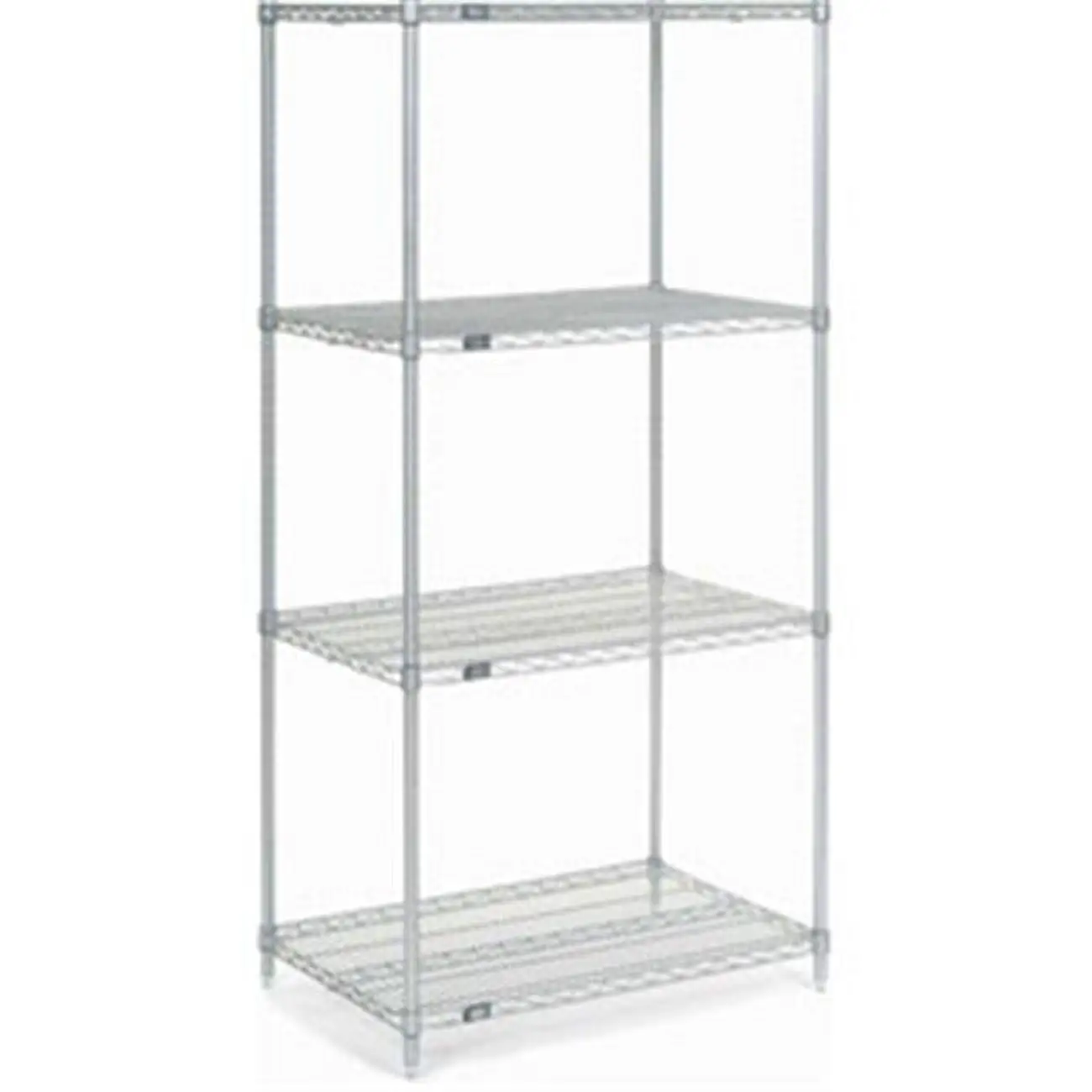 Global Industrial 14247C Nexel Chrome Wire Shelving. 24 x 14 x 74 in.