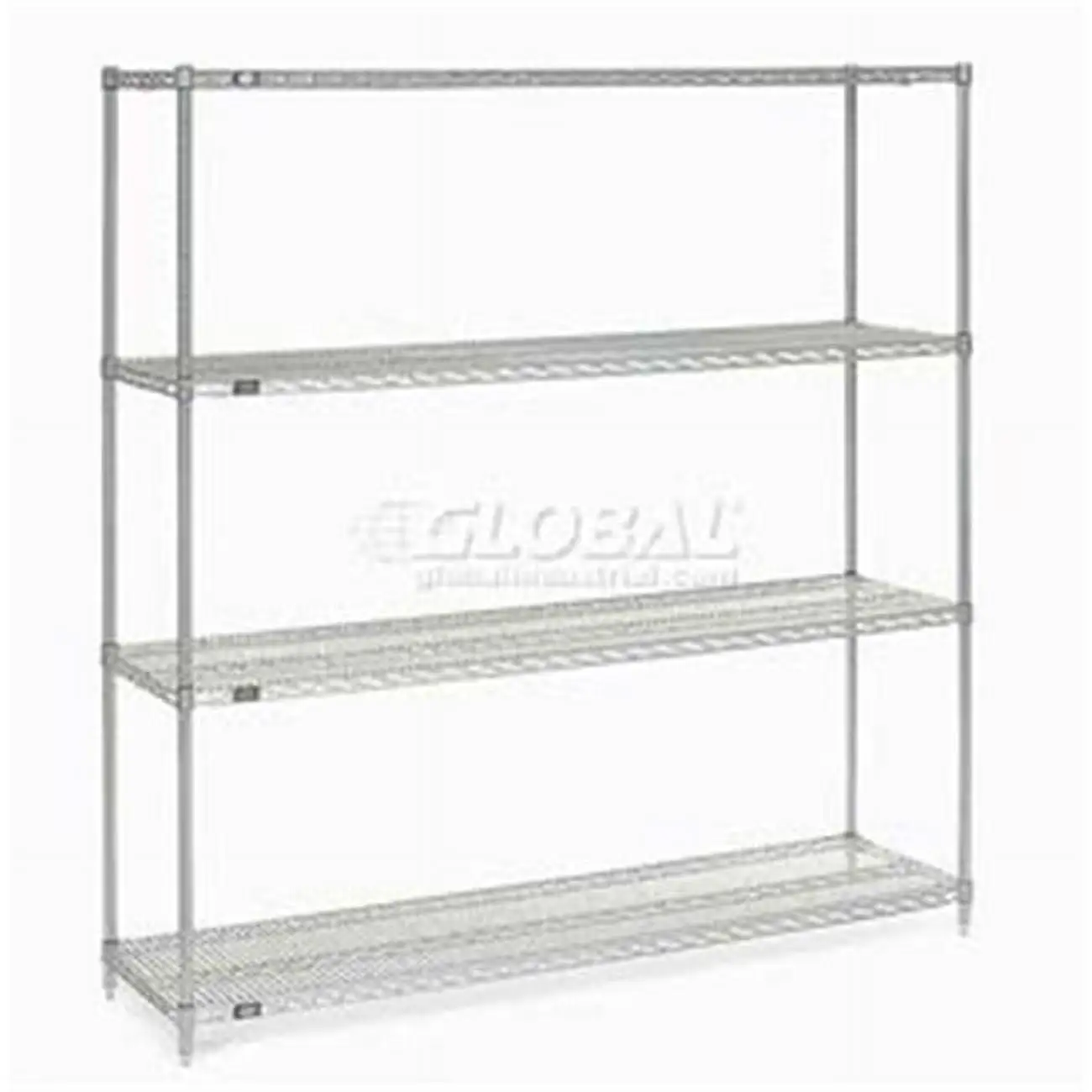 Global Industrial 21548C Nexel Chrome Wire Shelving. 54 x 21 x 86 in.