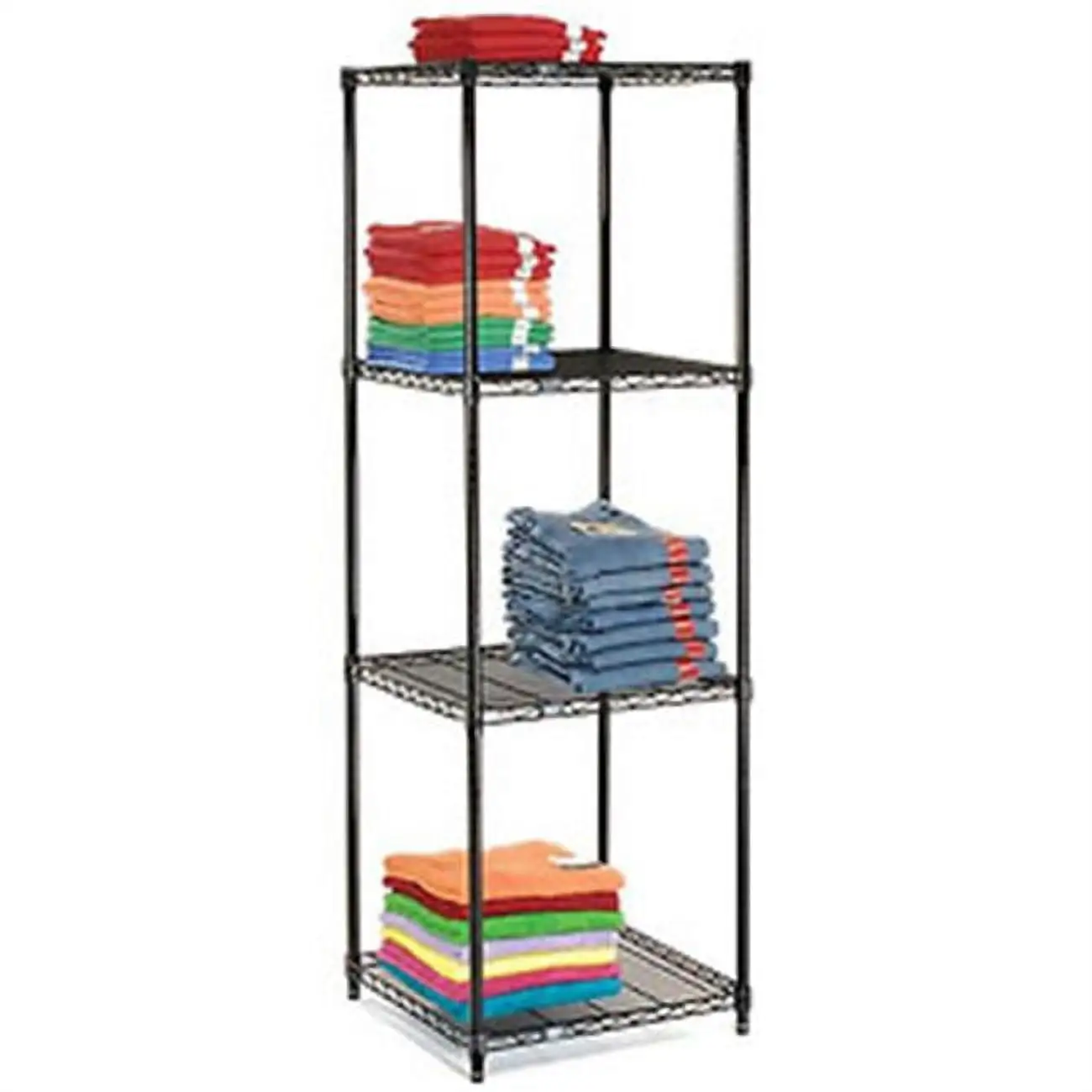 Global Industrial 24247B Nexel Black Epoxy Wire Shelving. 24 x 24 x 74 in.