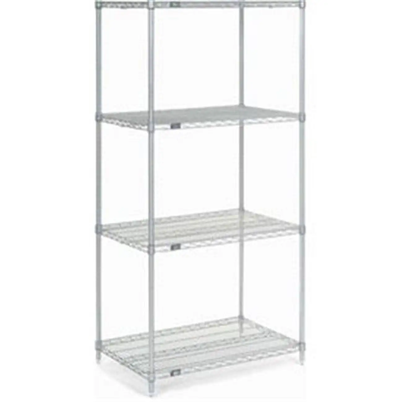 Global Industrial 24307C Nexel Chrome Wire Shelving. 30 x 24 x 74 in.