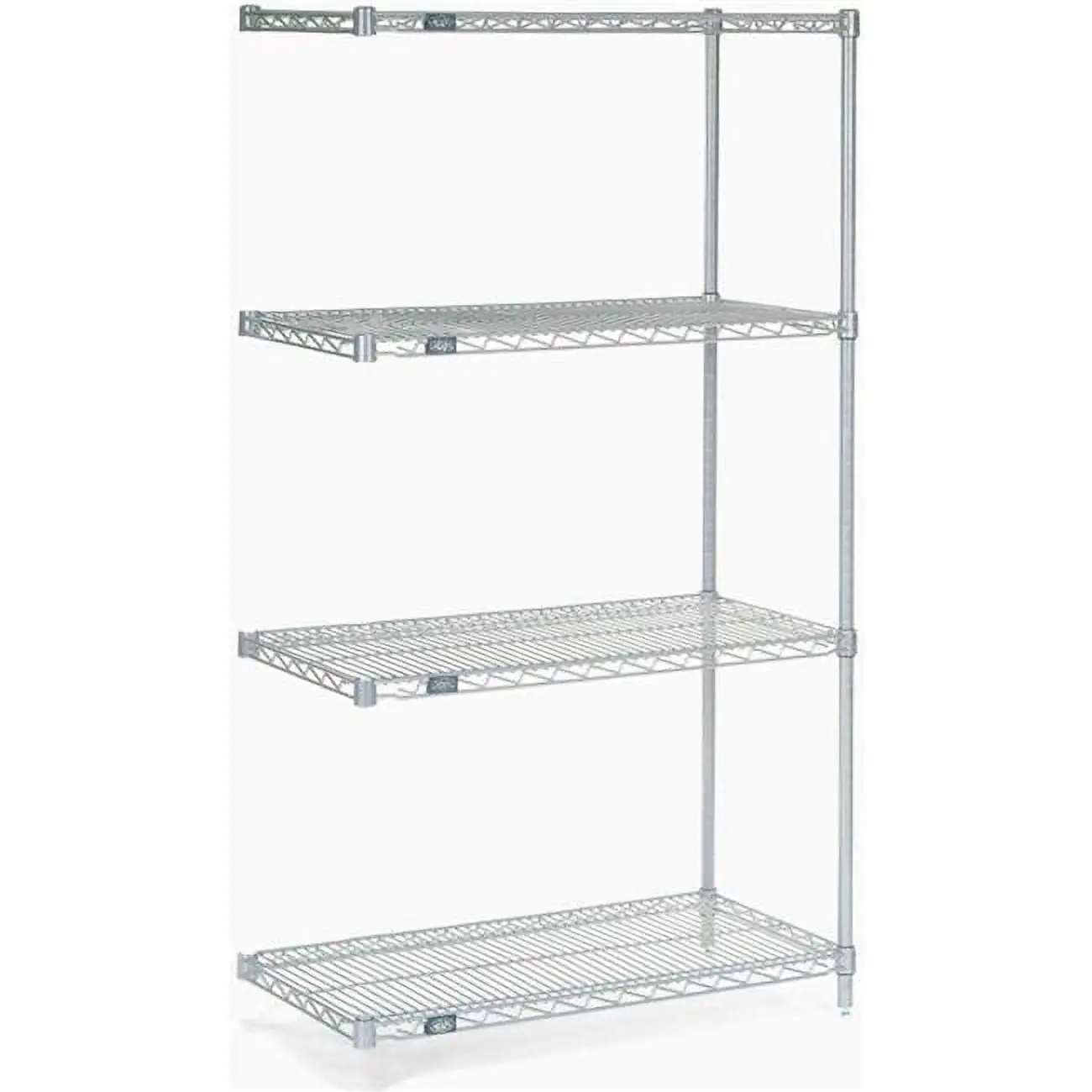 Global Industrial A18367EP5 74 x 36 x 18 in. Nexelate Silver Epoxy Add-On Unit 5 Tier Wire Shelving