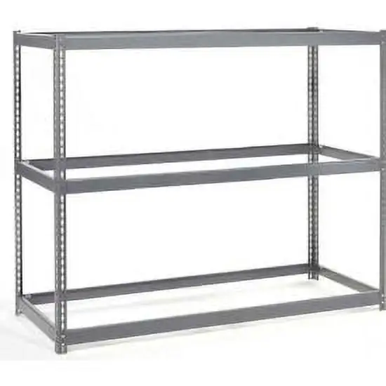 Global Industrial Wide Span Rack 72Wx15Dx96H. 3 Shelves No Deck 900 Lb Cap. Per