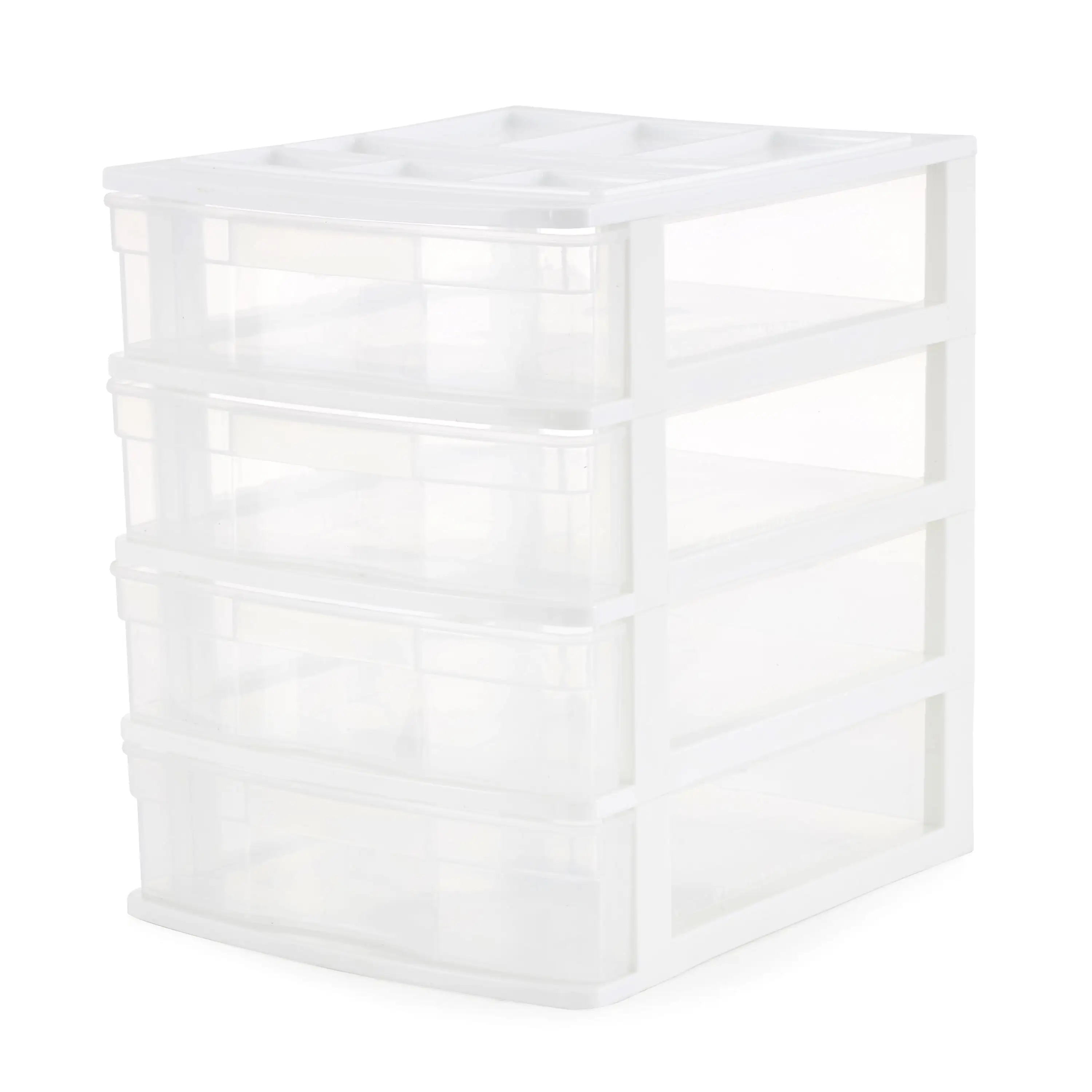 Open Box Gracious Living 4 Drawer Desktop Countertop Storage w/ Organizer Lid