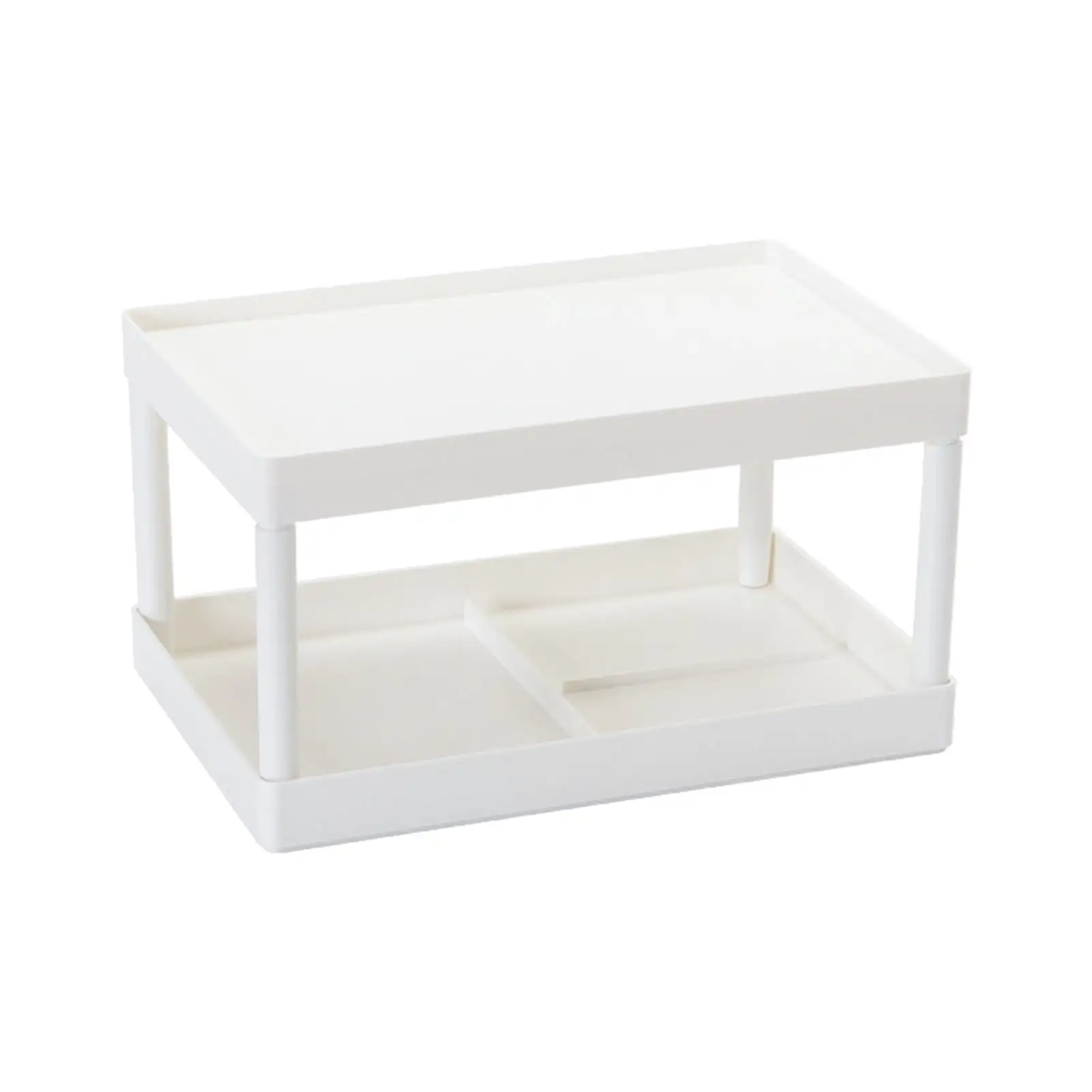 Grandest Birch Storage Shelf Multifunctional Double-layer Plastic Desktop Cosmetic Sundries Organizer for Home Multifunctional Dou