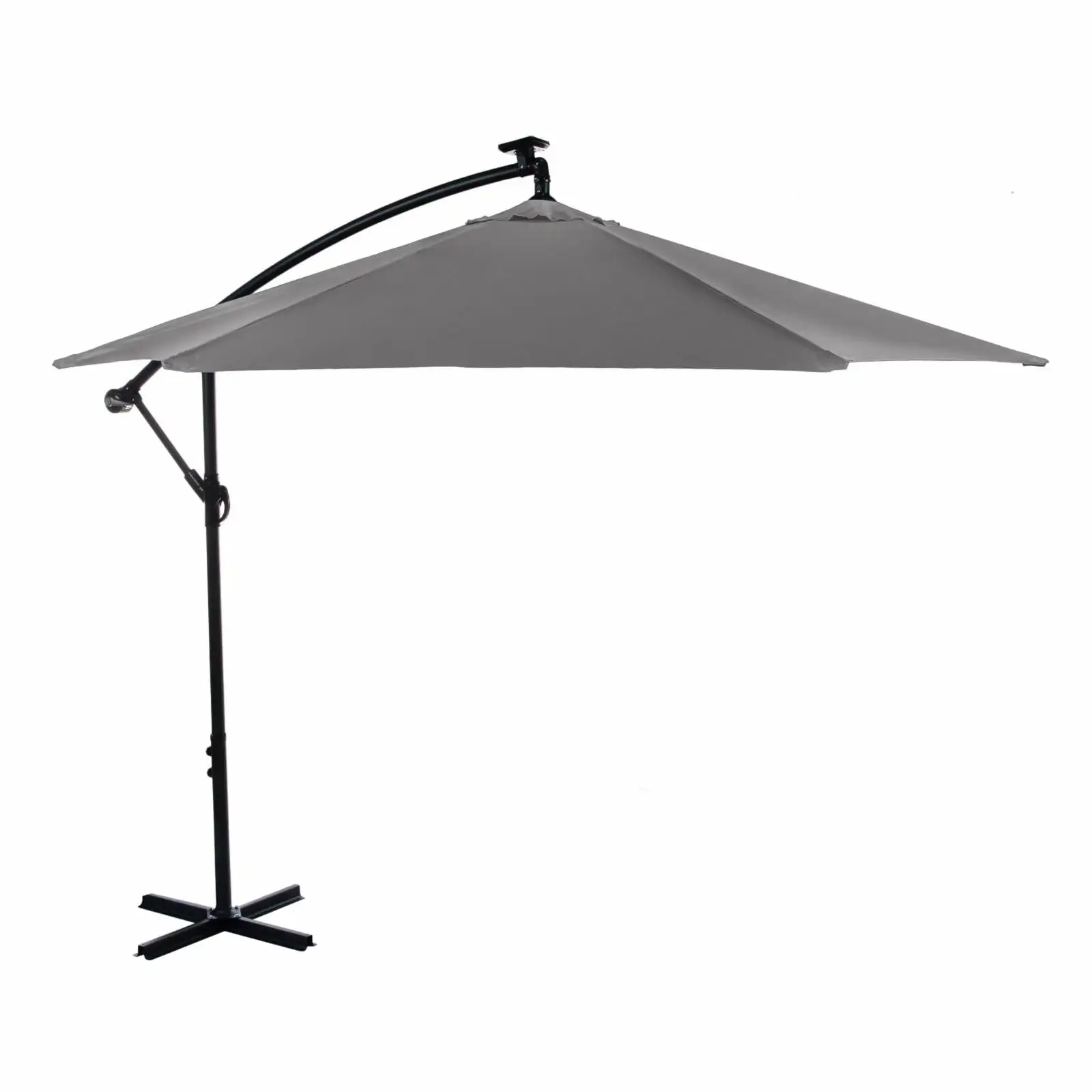 Greemotion Glam 10Ft Gray Cantilever Fabric Outdoor Patio Umbrella