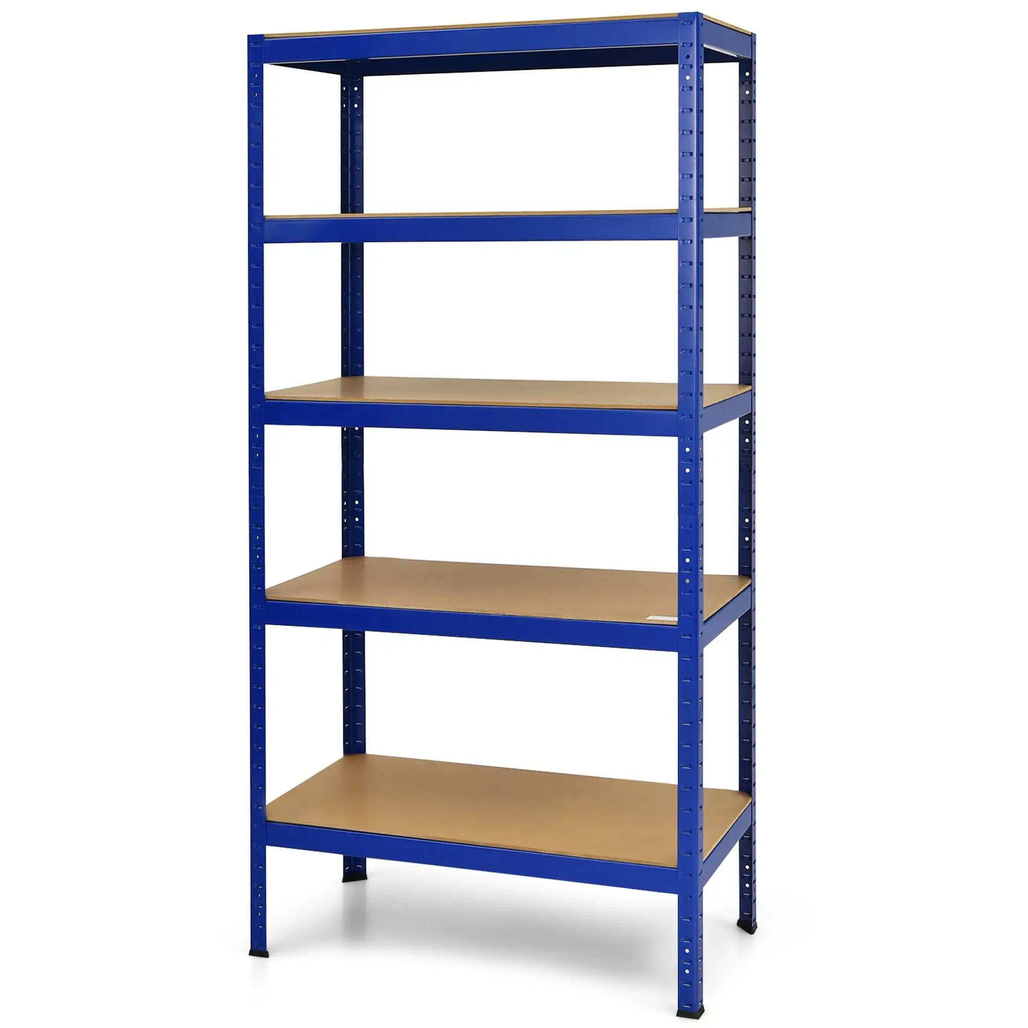 Gymax 72'' Steel 5-tier Garage Shelf Metal Storage Adjustable Unit Blue