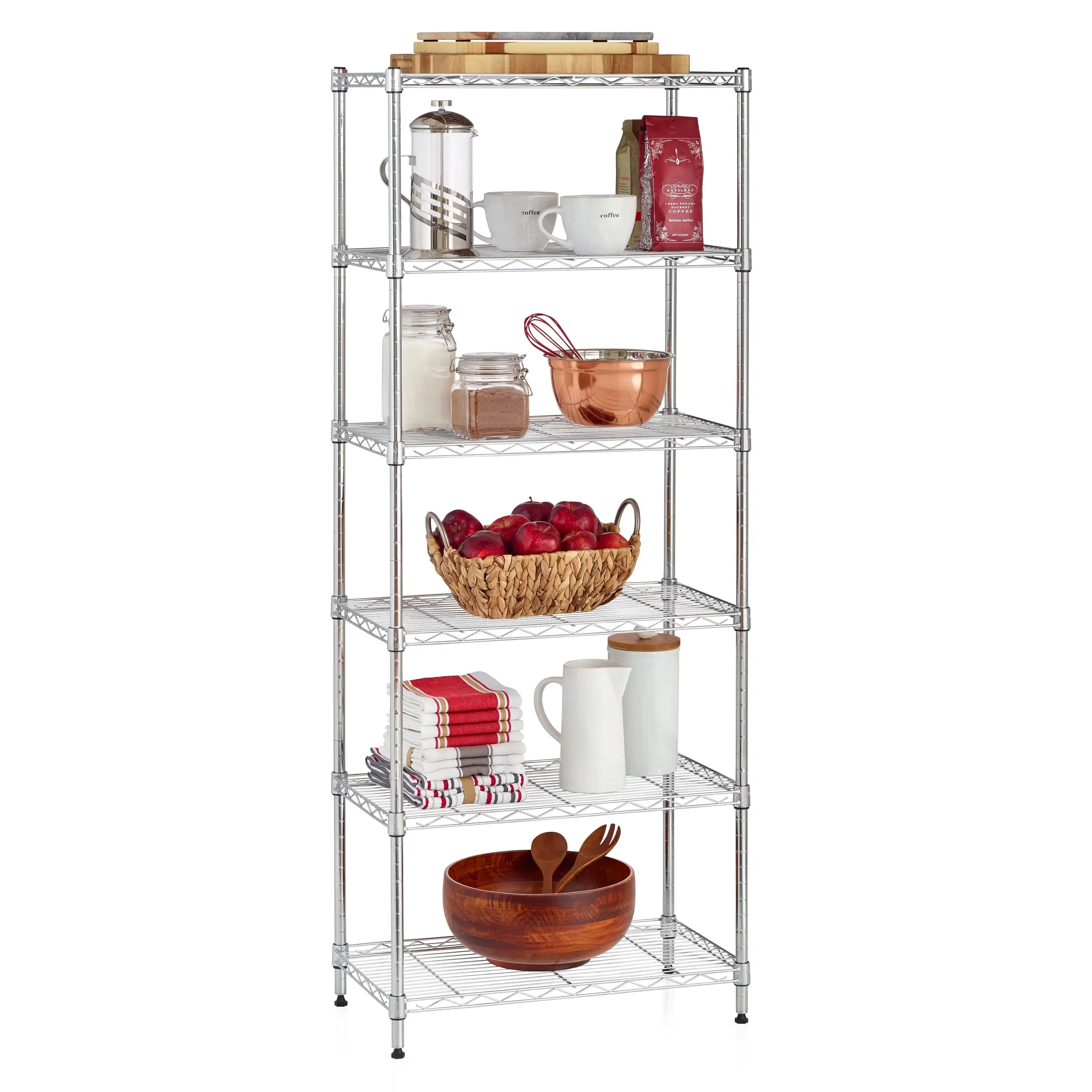 HSS 6-Shelf Wire Shelf Unit. 23.2W x 13.4D x 59H . Chrome. 1500 lb Capacity