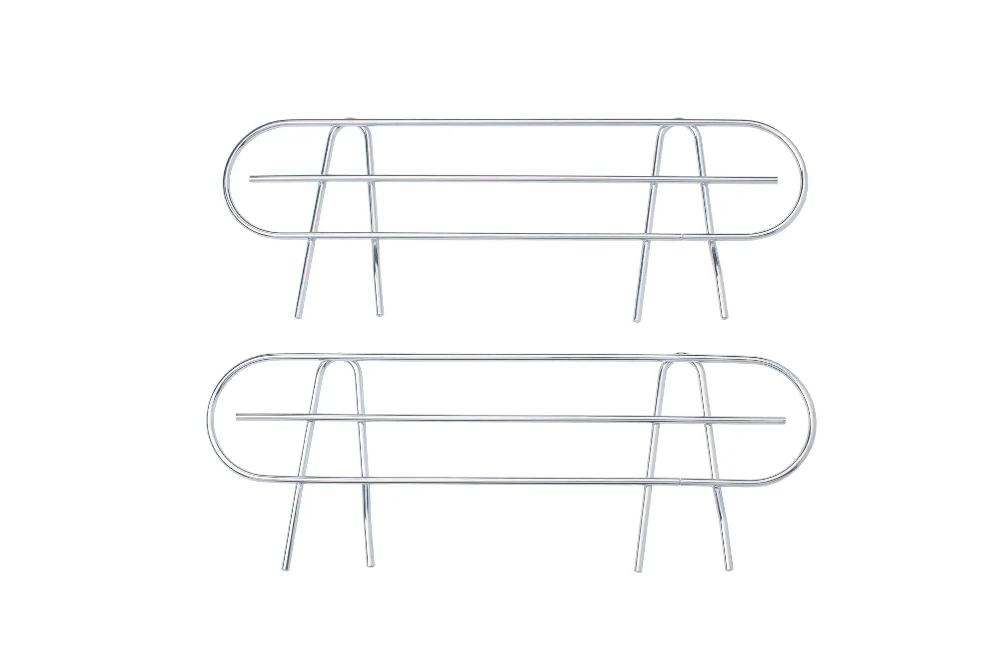 HSS Add-on Wire Shelf Side Ledge Fits on 16 Wide Shelf Chrome 2-Pack. Hardware