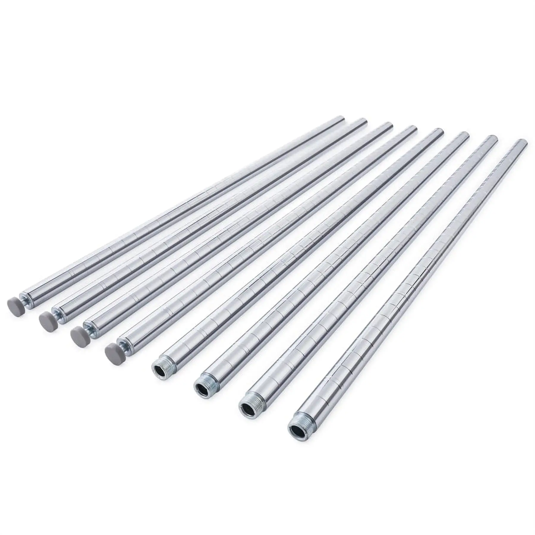 HSS Steel 71 Long Pole 1 pole diameter 1.2 mm Thickness Chrome 4-Pack. Hardware