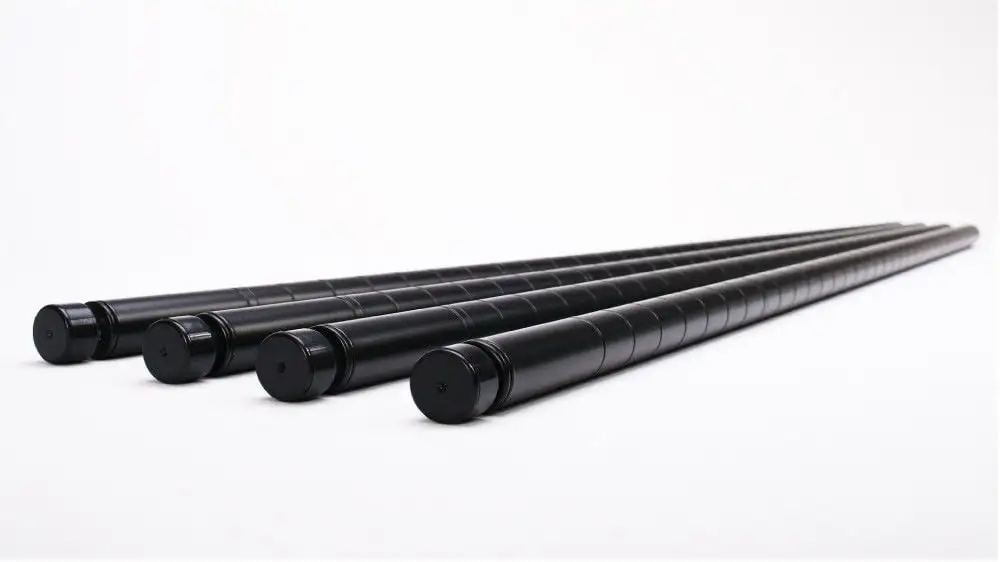 HSS Steel 72 Long Pole 7/8 Pole Diameter 1.0 mm Thickness Black 4-Pack Hardware