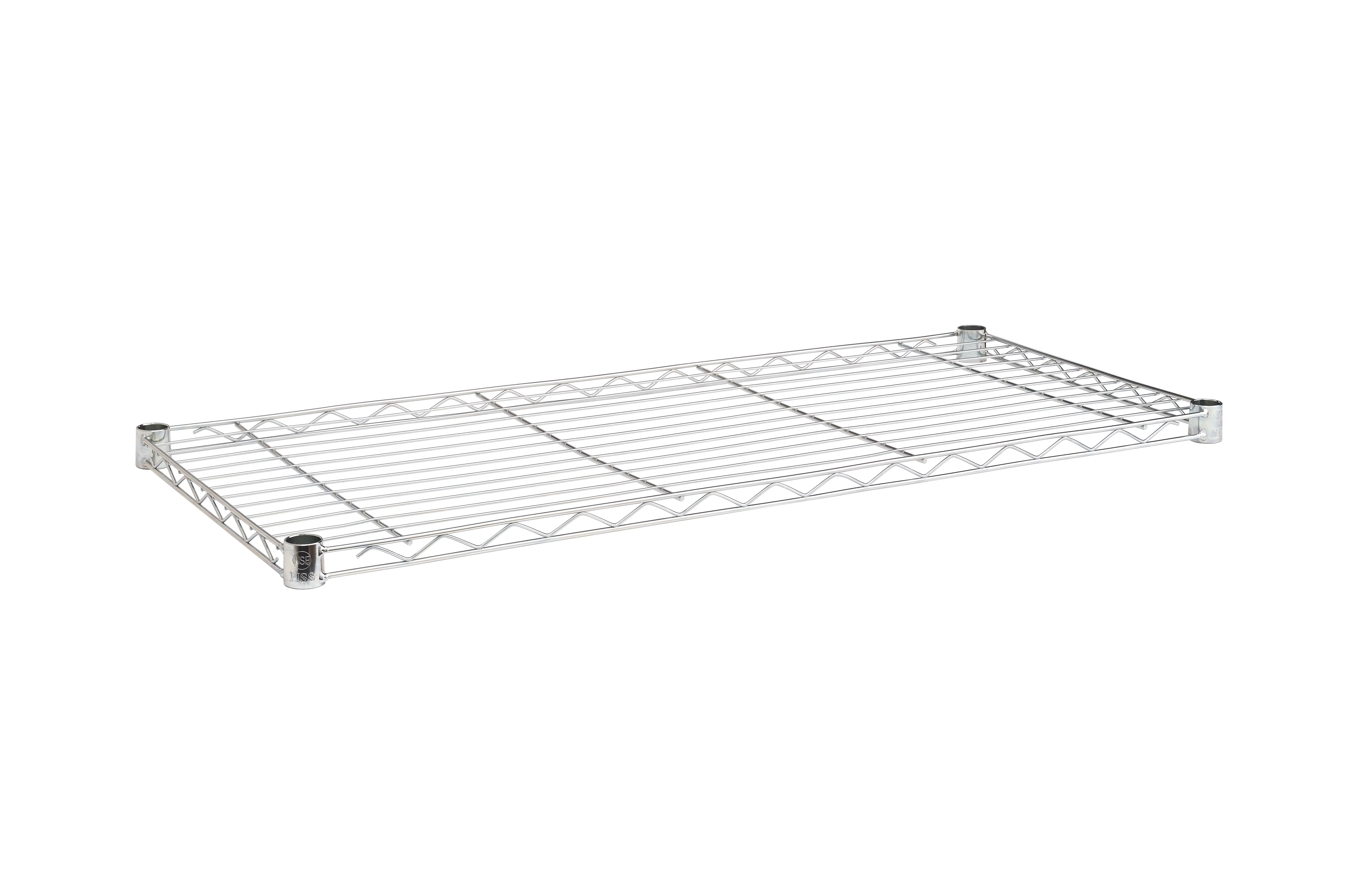 HSS Steel Extra Wire Shelf 14x36. Fits 1 Pole Diameter. Chrome. Capacity 350 lbs