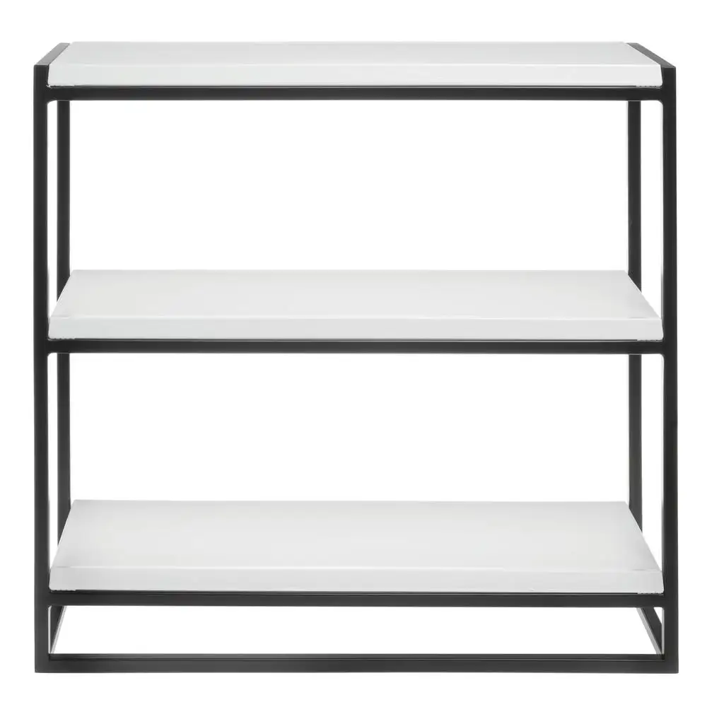 HUBERT 3-Tier Display Shelf with White Shelves - 21 L x 6 2/5 W x 20 7/8 H