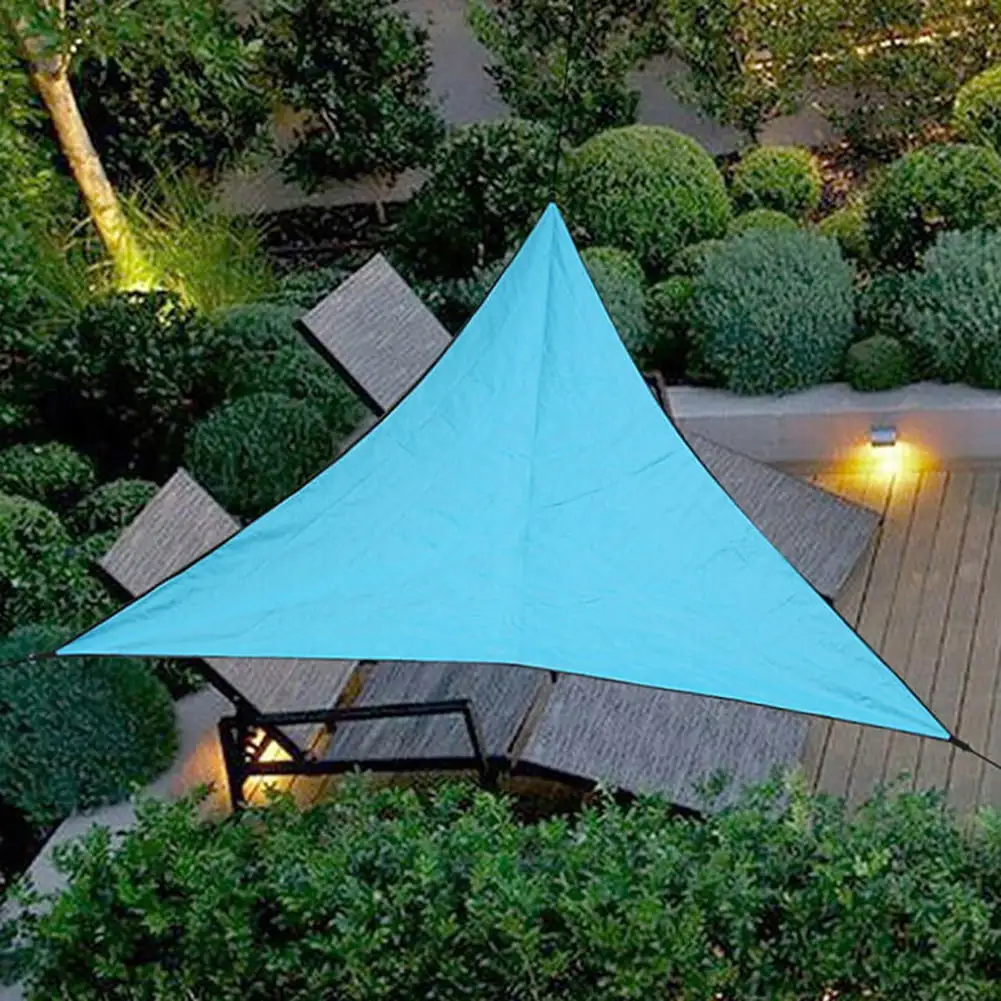 Haysvty 3/4/6m Outdoor Triangle Sun Shelter Sunshade Canopy Garden Patio Camping Awning