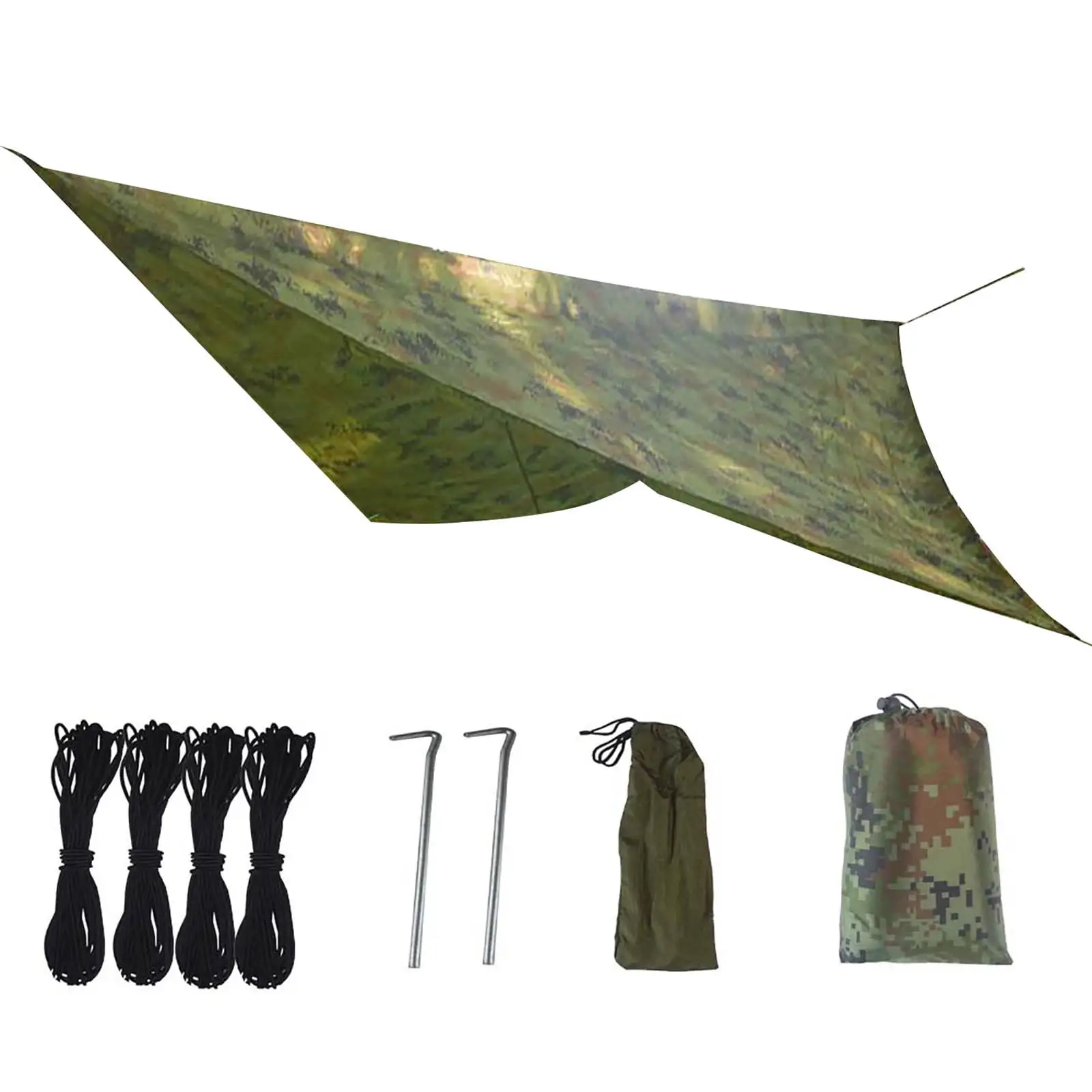 Hiroekza Camping Canopy Outdoor Supplies. Multifunctional Triangular Canopy. And Sunscreen Tent. Camping Beach. Sunshade Cloth. And Damp Mat Clearance