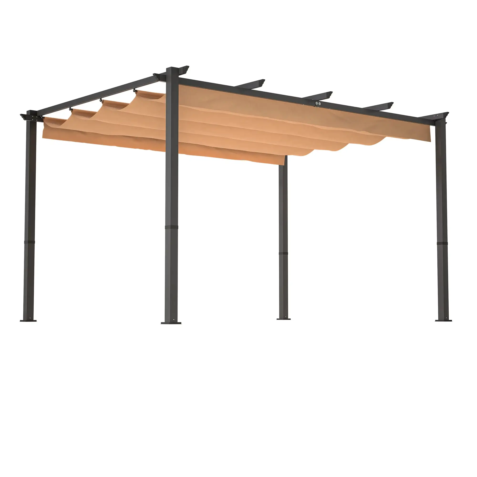 Historyli Go5H 10'x10'/10'x13' Aluminum Patio Pergola. With telescopic Pergola Canopy. Backyard Shade Shelter.For Porch. Garden. Grill Gazebo. Patio Leisure Area